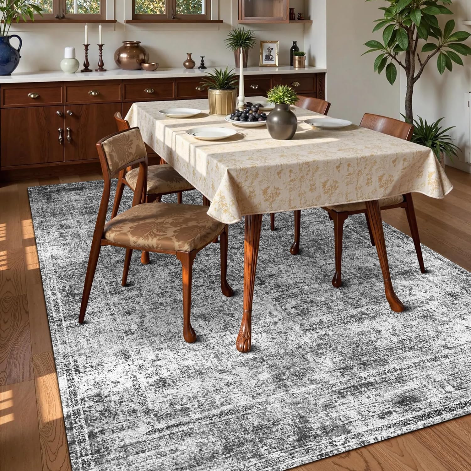 Thumbnail 2 de Washable Area Rug 5' x 7' Vintage Persian 🏡