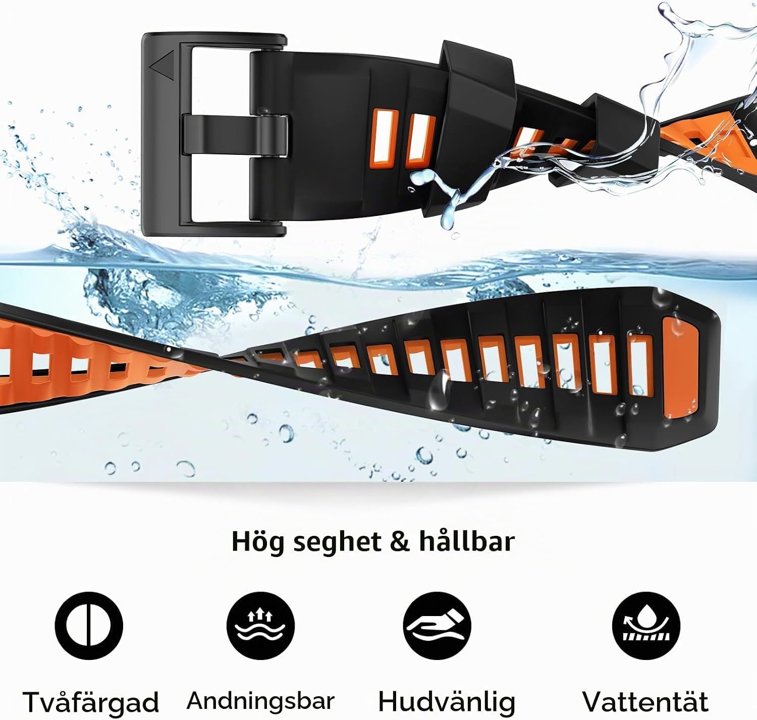 Detalle de U-LIMVE silikonarmband 26 mm QuickFit för Garmin Fenix 8 51 mm