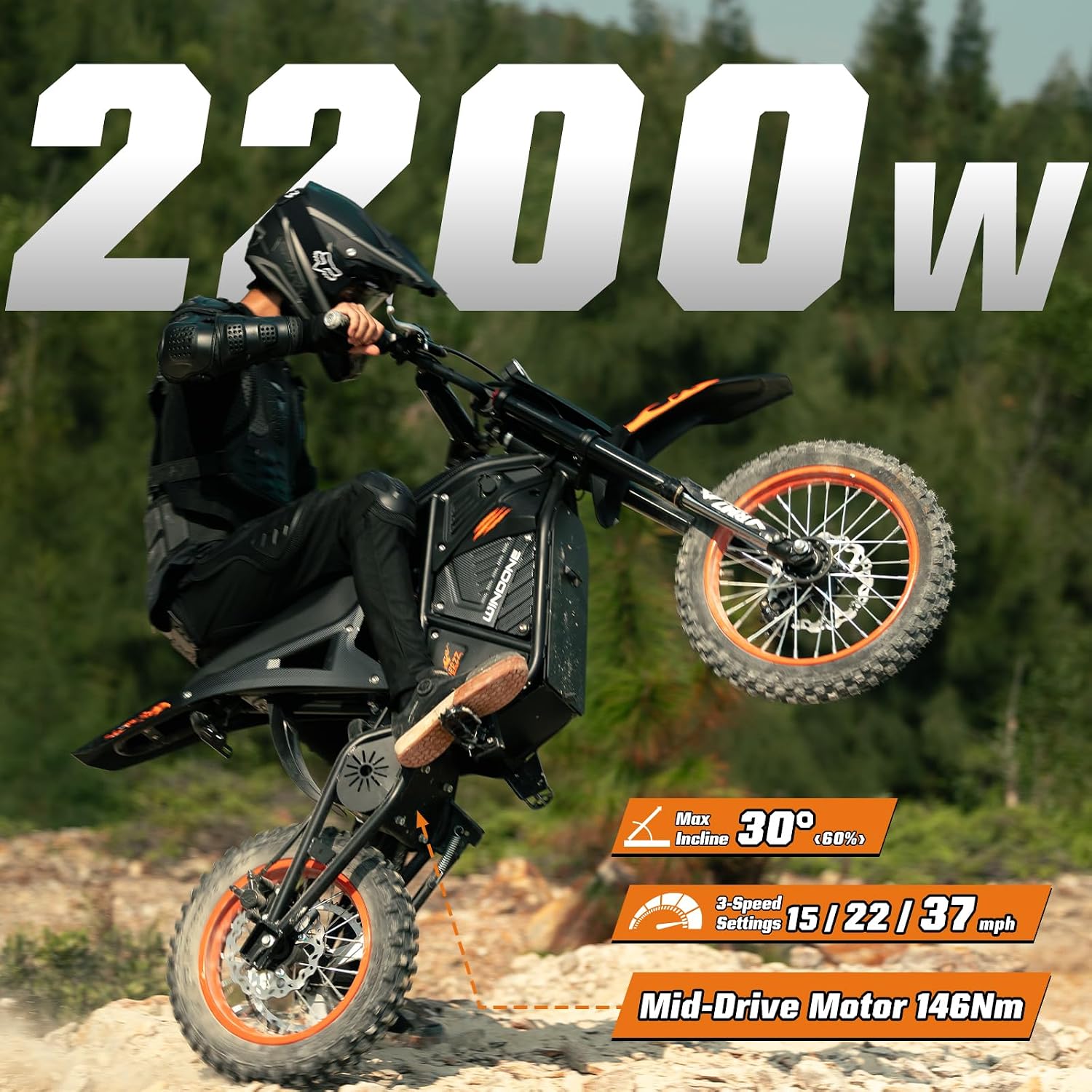 Detalle 2 de WindoneRide Electric Dirt Bike RM7