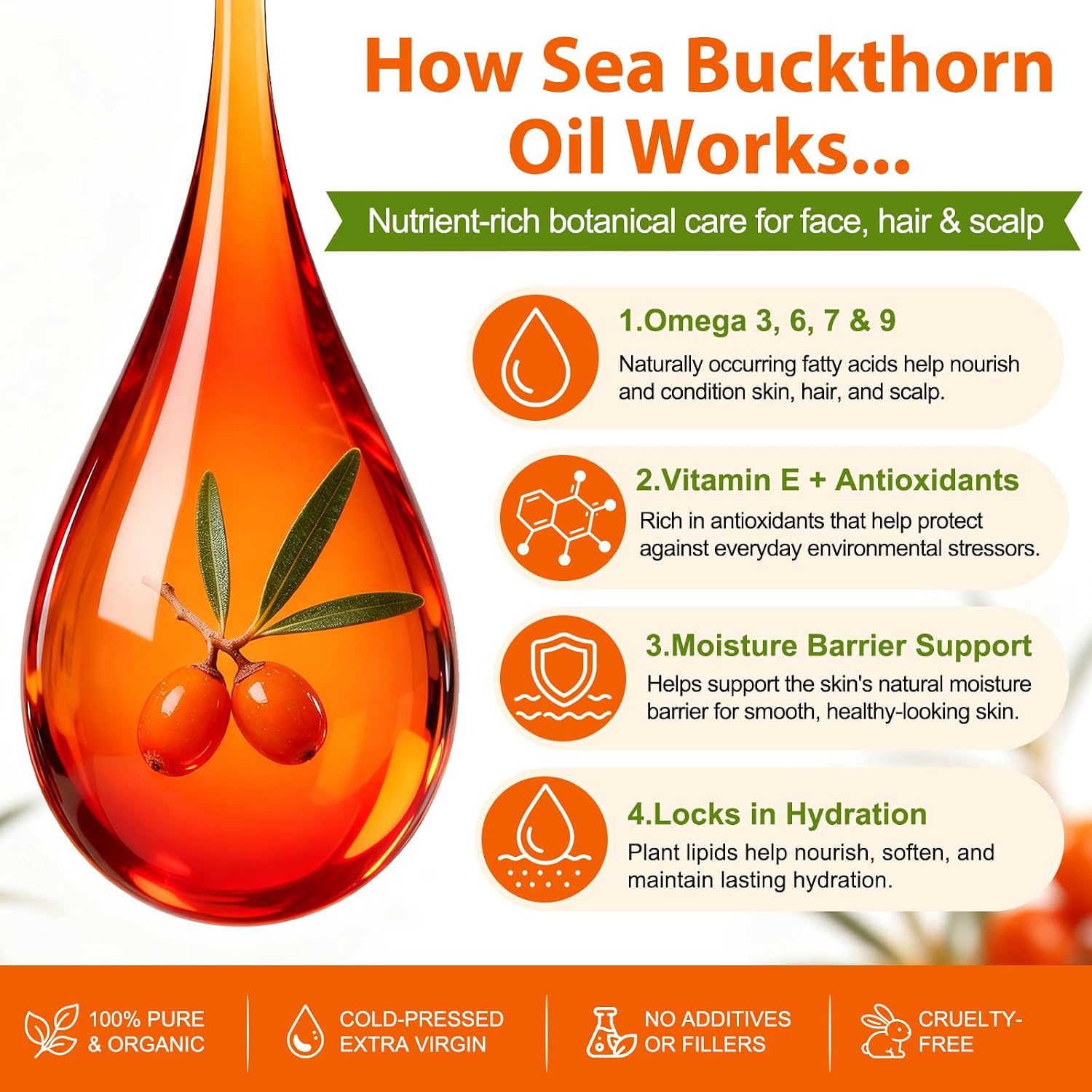 Detalle de Sea Buckthorn Oil, 60 mL