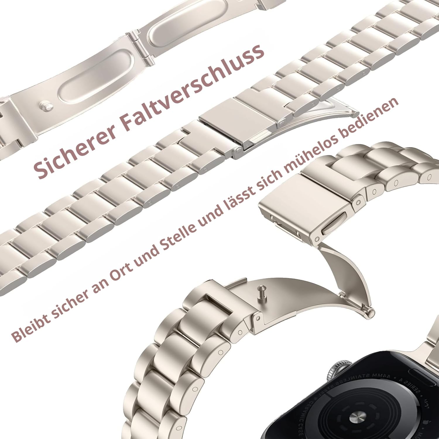 Detalle 2 de Apple Watch Schlankes Metallarmband 38–46 mm