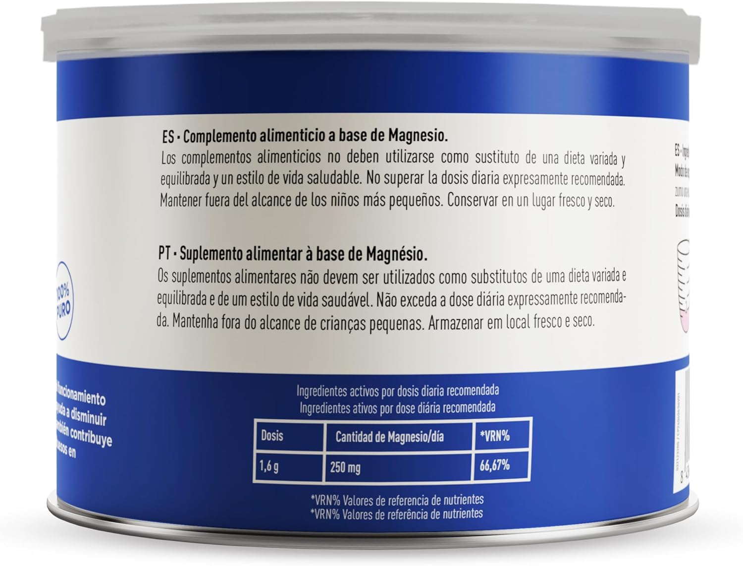 Detalle 2 de Drasanvi Citrato de Magnesio Polvo 🍋 Para Energía y Articulaciones