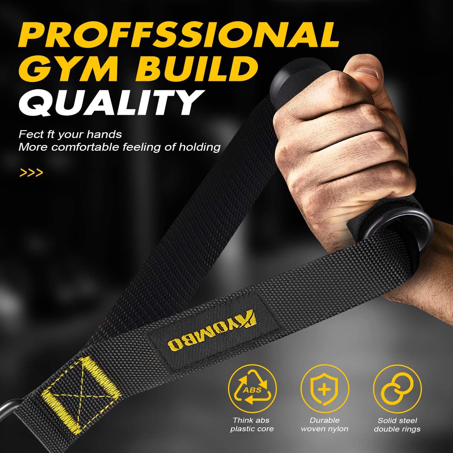 Thumbnail 1 de Ayombo Resistance Band Handle with Heavy-Duty Cable Attachment and Nylon Strap D-Ring