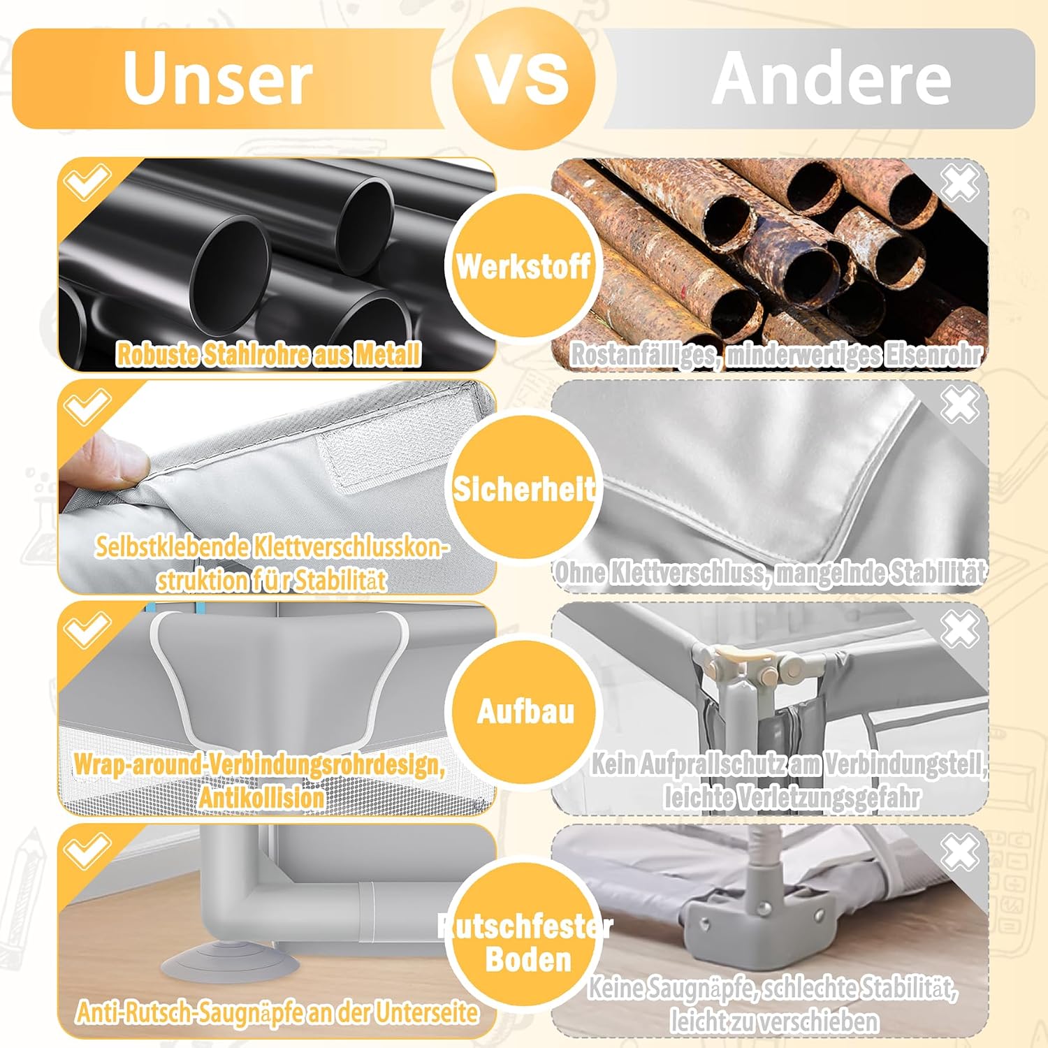 Detalle 1 de UISEBRT babybox 127 x 127 x 68 cm met ademend net en 50 ballen