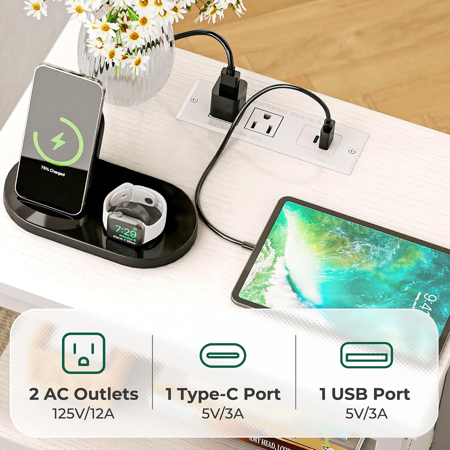 Thumbnail 5 de Huuger 5-Drawer Tall Dresser with Charging Station