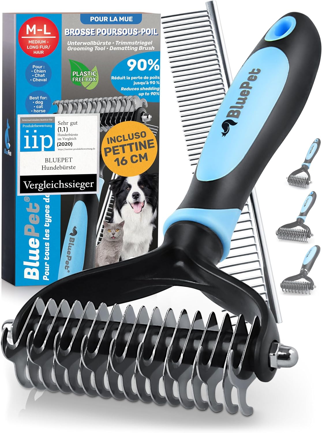 Detalle de BluePet Brosse Chiens & Chats 🐾
