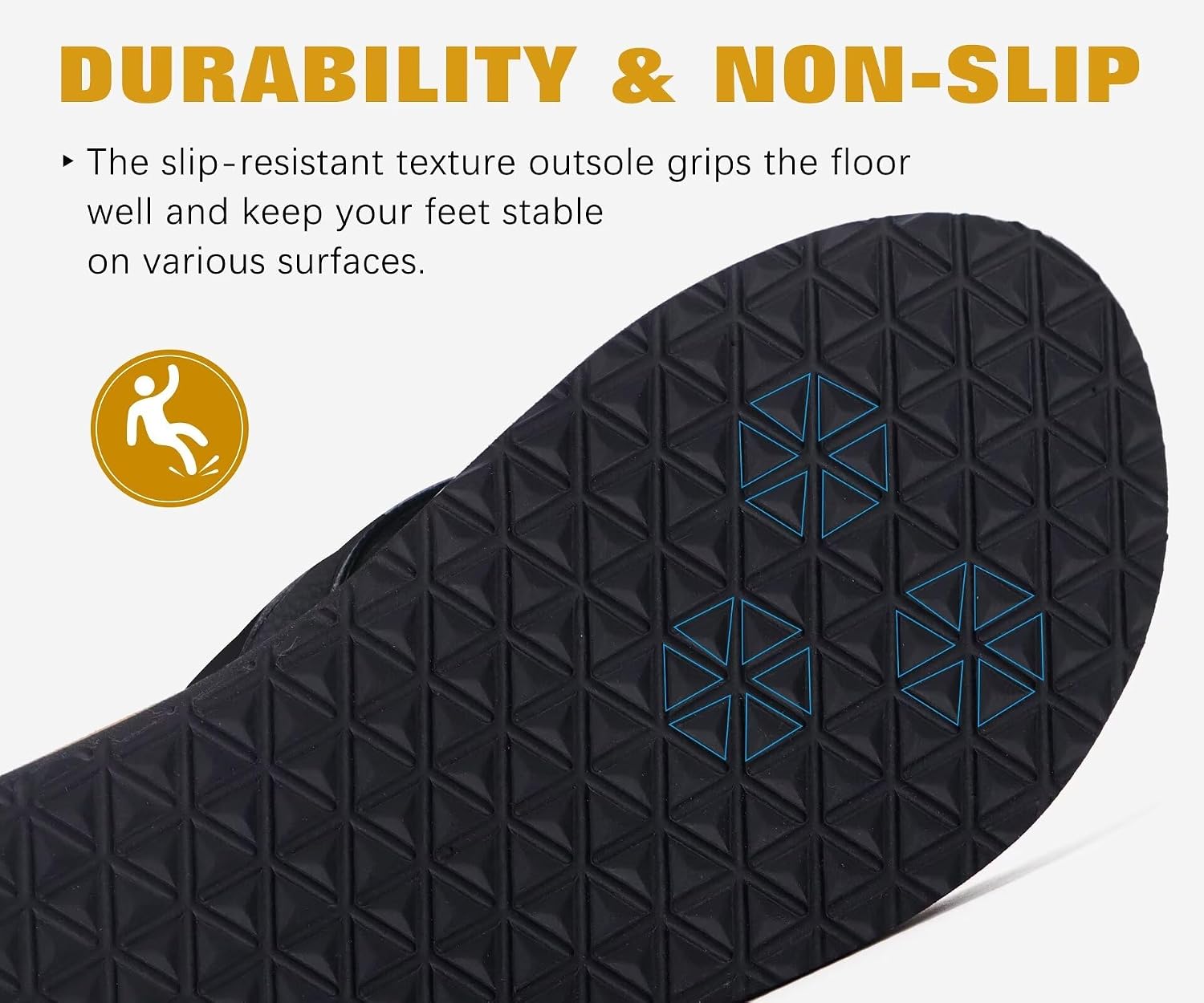 Thumbnail 5 de KuaiLu Men's Yoga Mat Leather Flip Flops with Arch Support