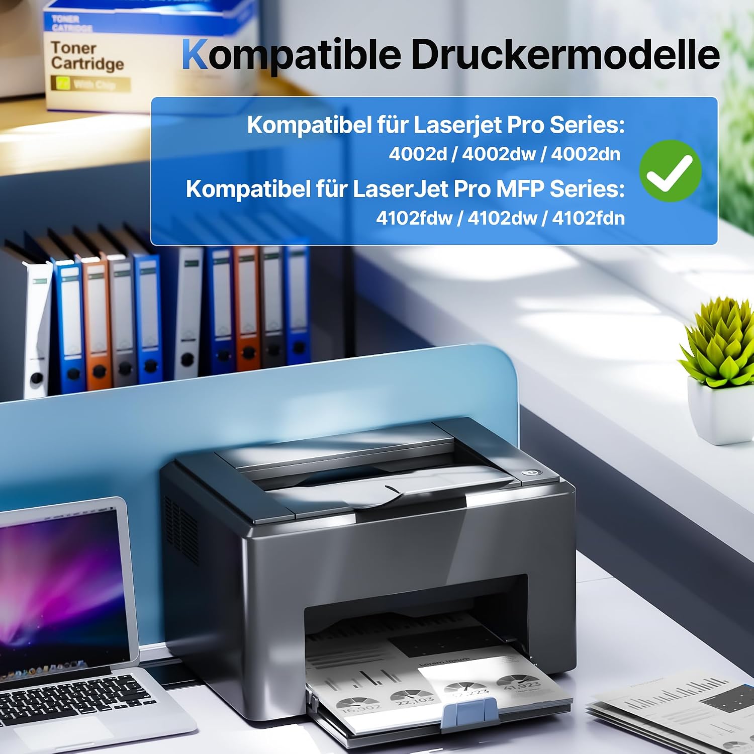 Thumbnail 1 de 149A Toner (mit Chip) kompatibel für HP 149A / 149X – Schwarz, 1er-Pack für LaserJet Pro & Pro MFP