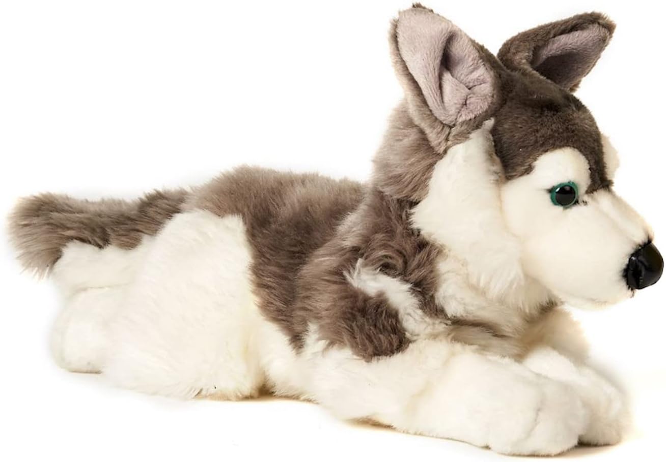 Detalle 2 de Uni-Toys HT-30411 leżący husky – pluszowa przytulanka 40 cm