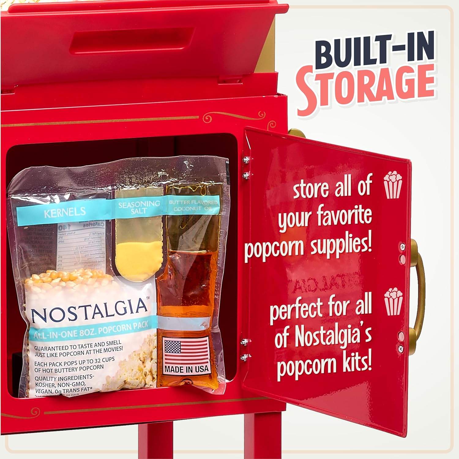 Detalle 2 de Nostalgia Popcorn Maker Machine 2.5 oz kettle 🍿