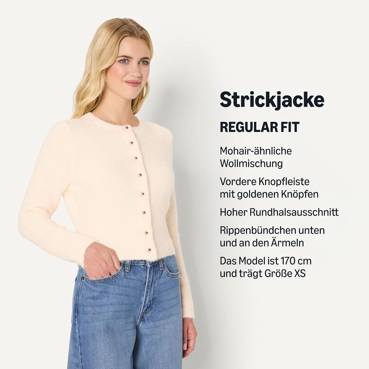 Thumbnail 3 de Amazon Essentials Damen Regular-Fit Strickjacke mit Knöpfen aus Mohairimitat