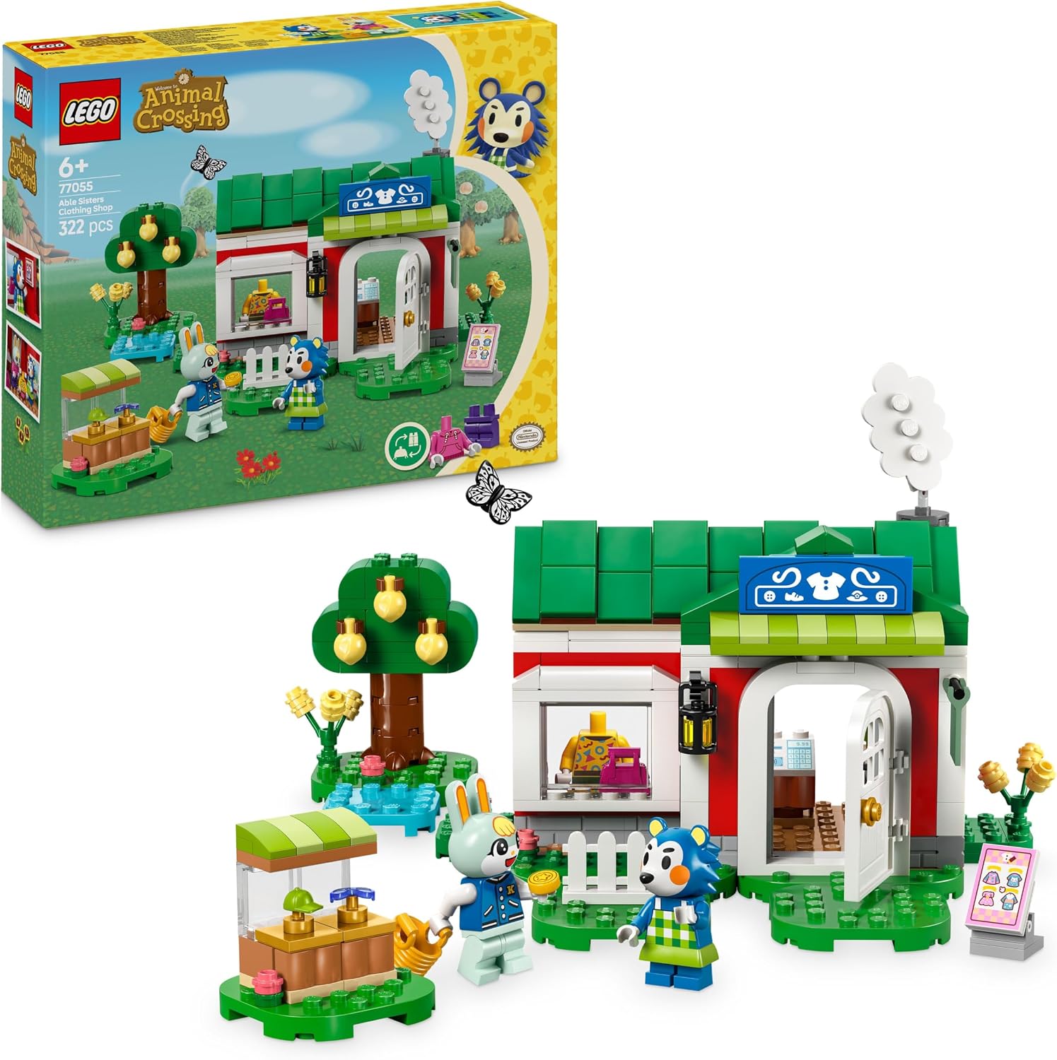 Detalle de LEGO Animal Crossing 77055 La Sartoria delle Sorelle Ago e Filo – gioco creativo con negozio e personaggi
