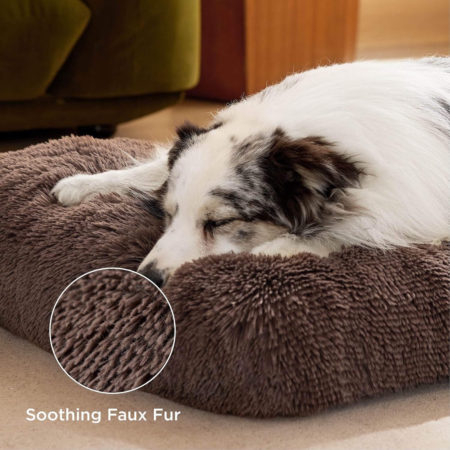 Detalle 2 de Bedsure Hundebett Flauschig, 119x74x8 cm