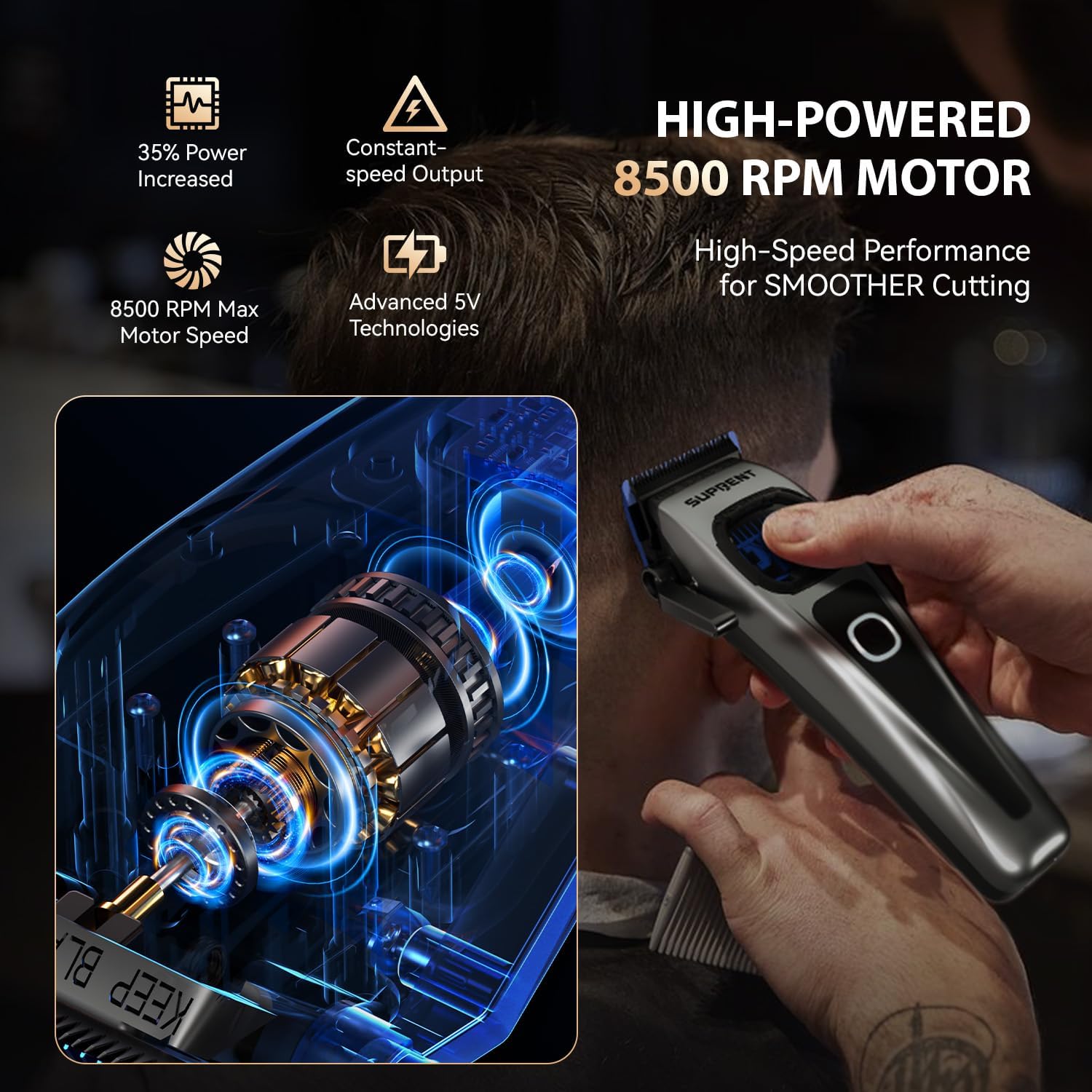 Thumbnail 3 de SUPRENT Professional Hair Clippers for Men