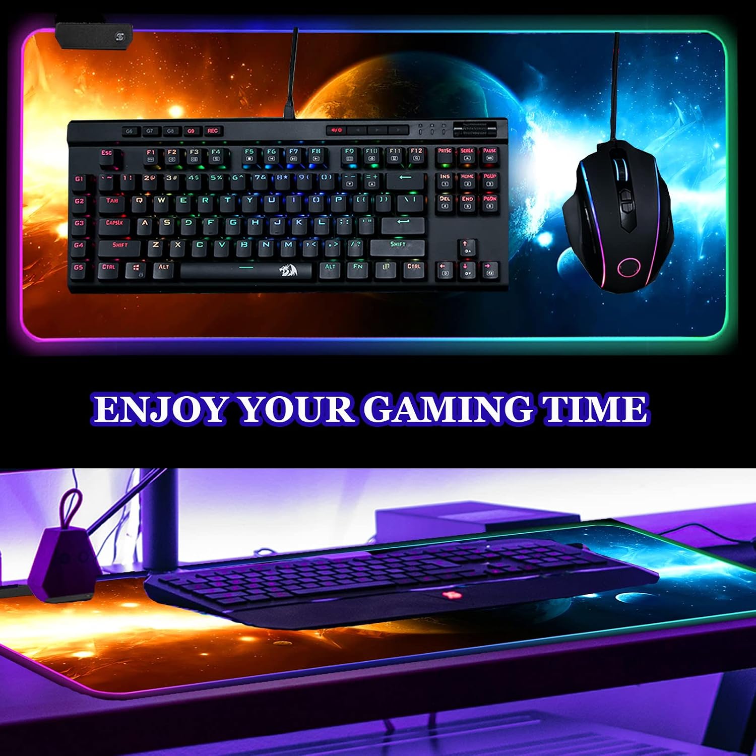 Thumbnail 6 de ARTSO RGB Gaming Mouse Pad, XXL 35.4 x 15.7-Inch Extended Mat