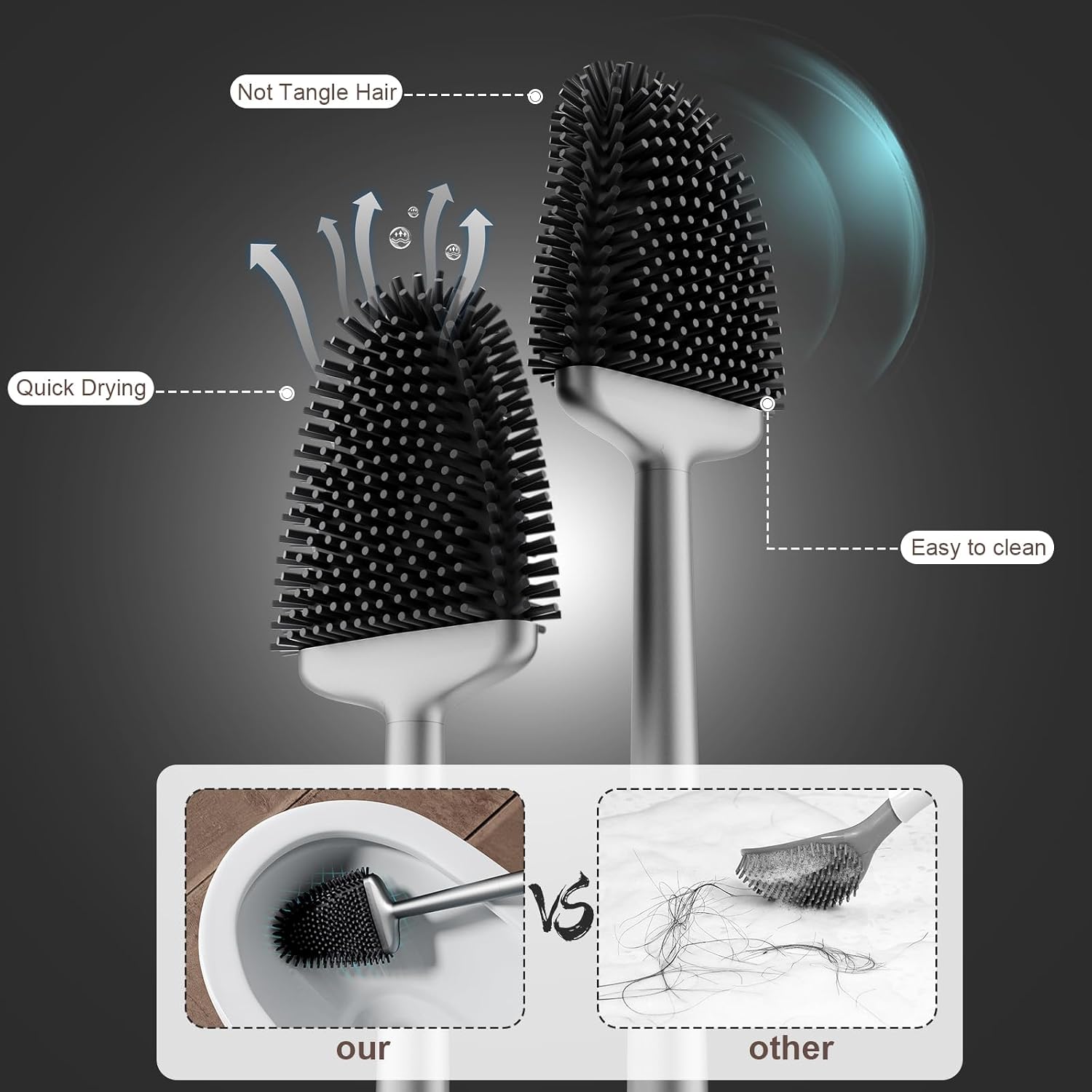 Detalle de Sellemer Silicone Toilet Brush