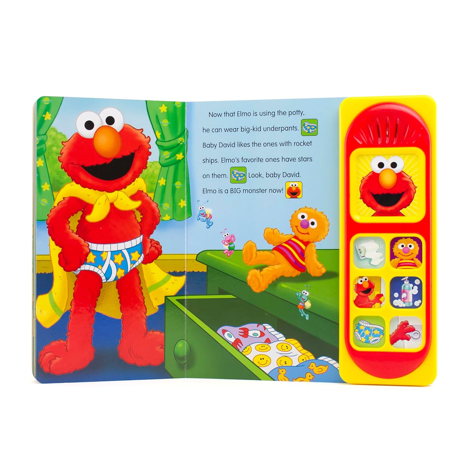Detalle de PI Kids Sesame Street Potty Time with Elmo Sound Book, 7 Play-a-Sound Buttons