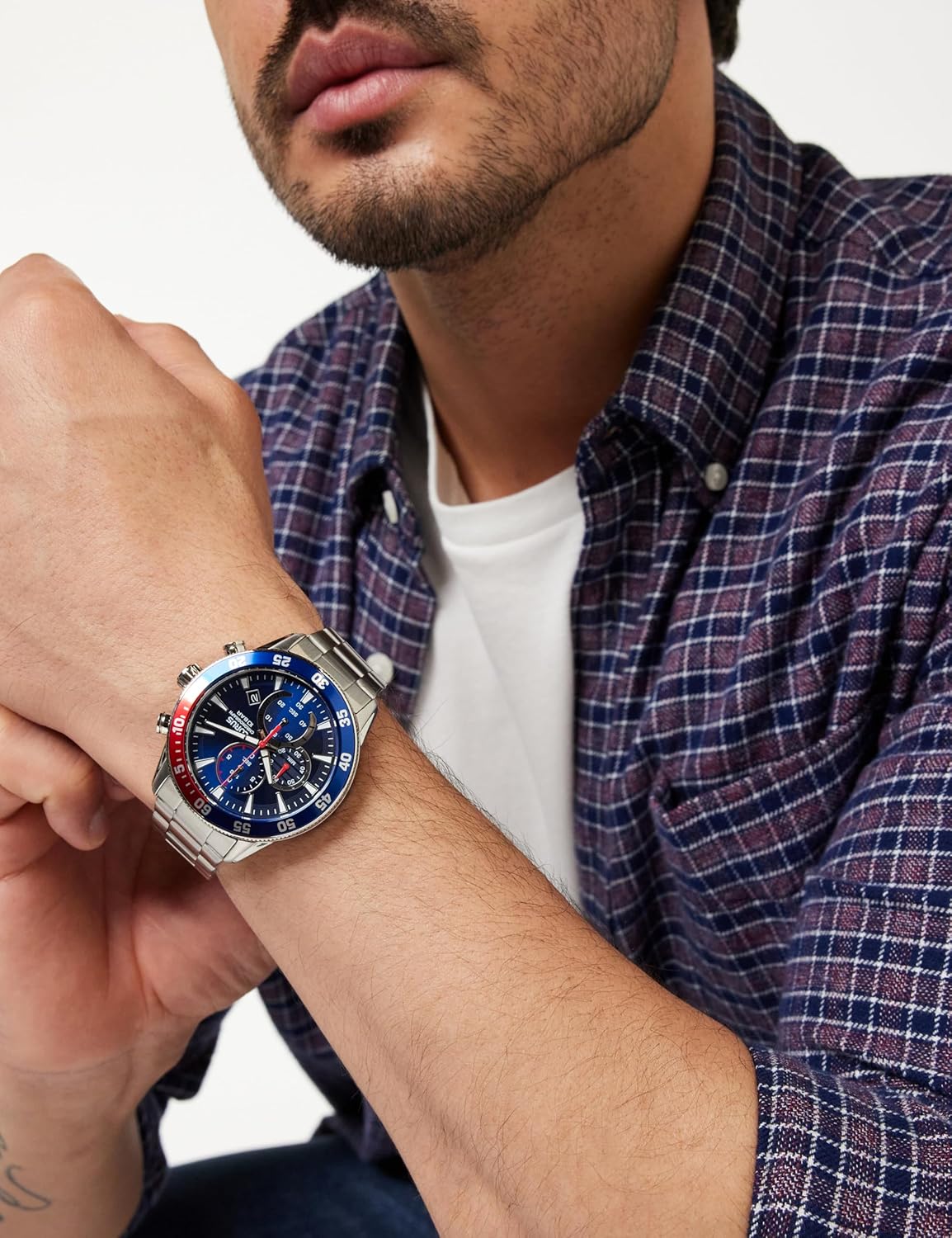 Thumbnail 1 de Lorus Herren Analog Quarz Uhr mit Metallarmband RM325JX9 Blau