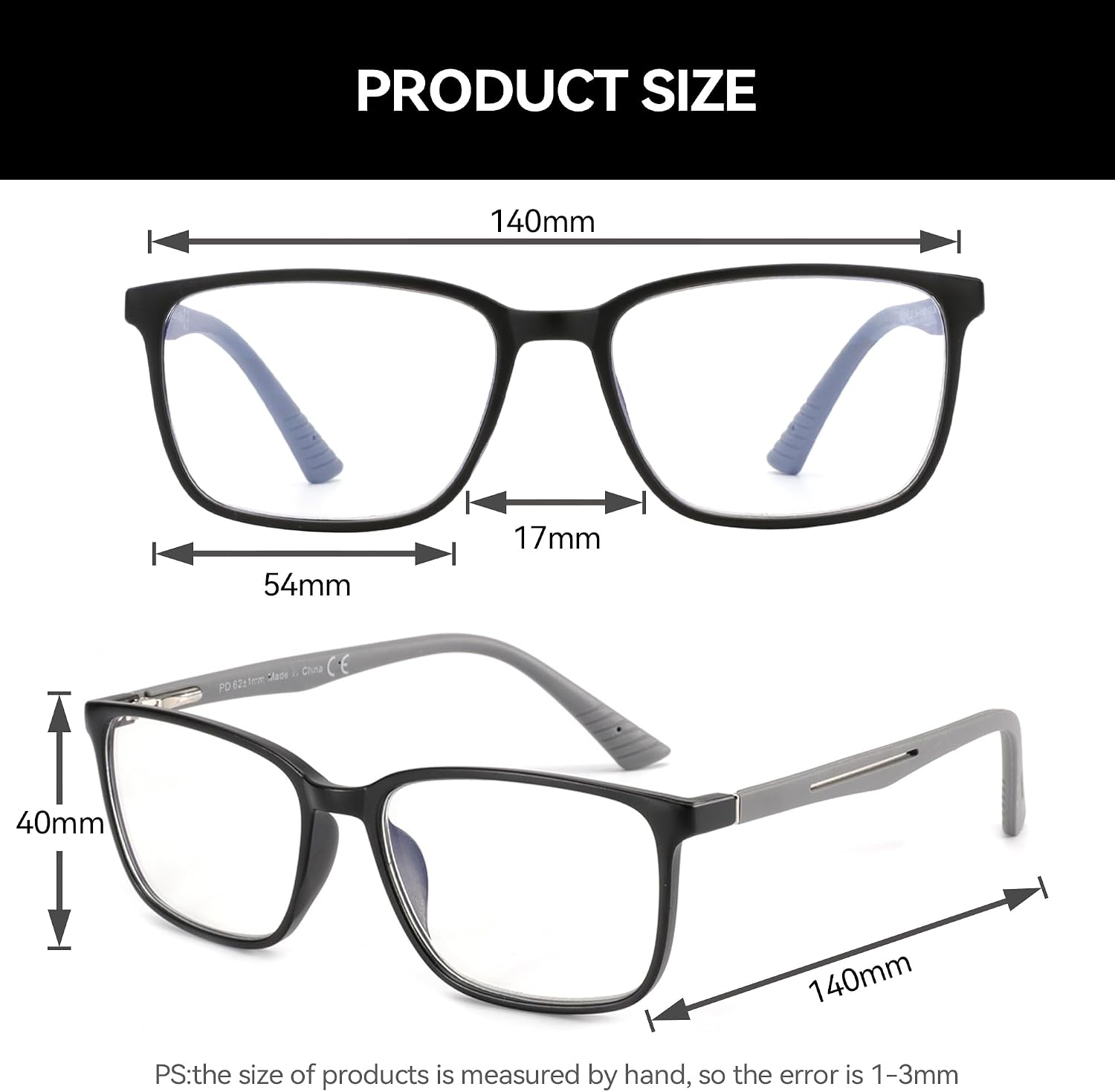 Detalle 2 de ZENOTTIC Blaulichtfilter-Lesebrille mit +3,5