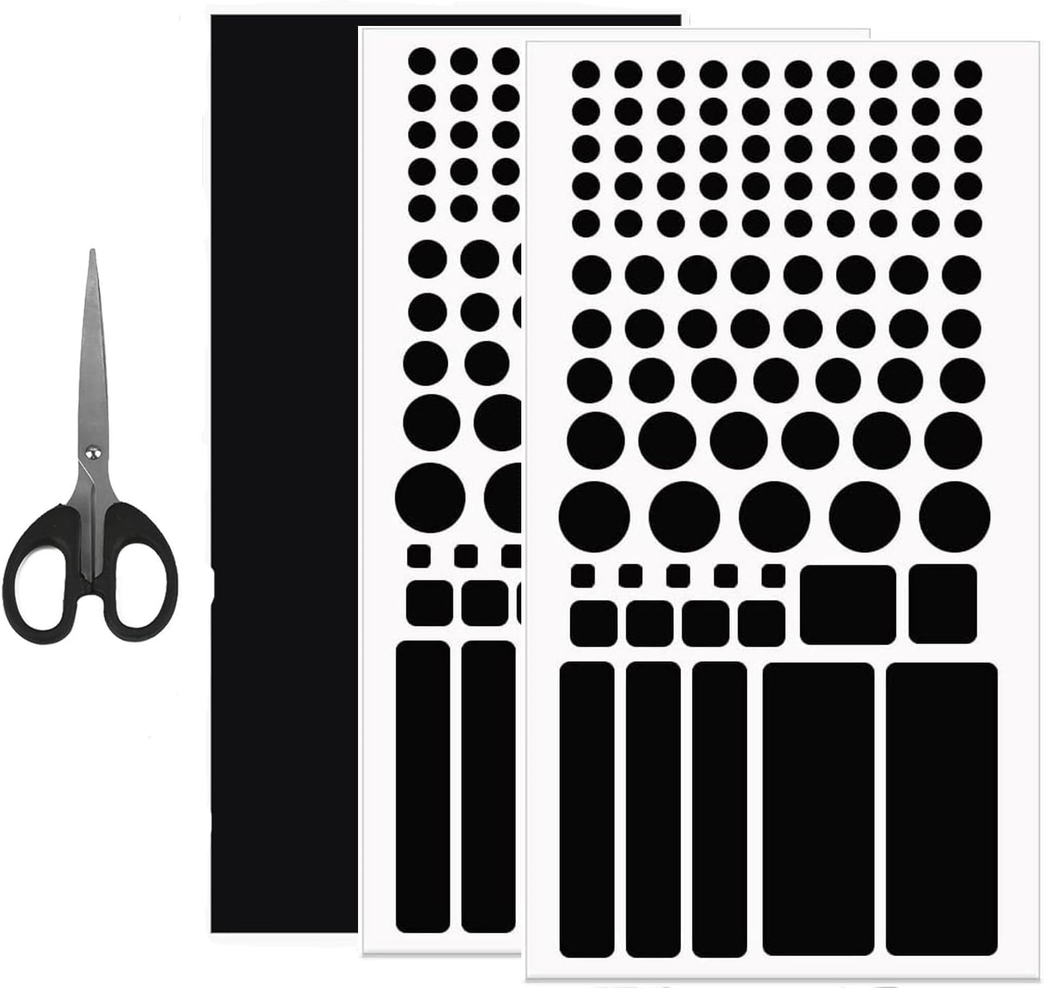 Light Blocking LED Covers: Blackout Stickers for Electronics (2 Cut Out + 1 Uncut)