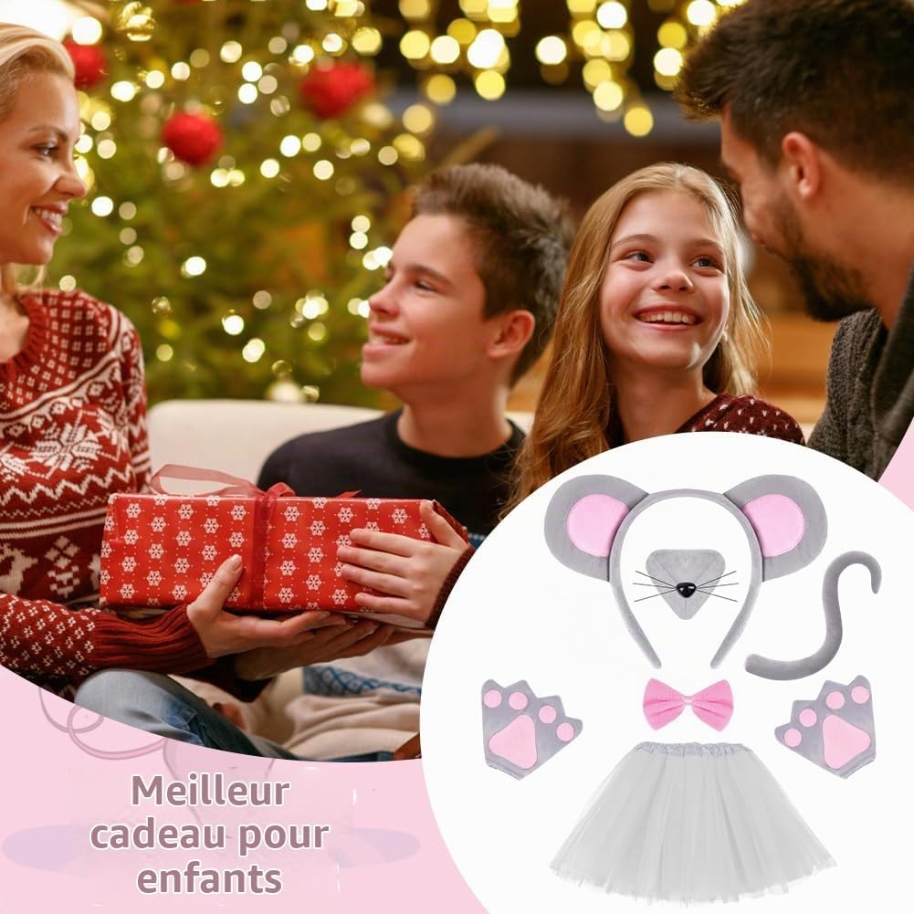 Thumbnail 6 de AOOWU Leeuwkostuumset 7-delig voor kinderen met tutu, staart en leeuwenoren