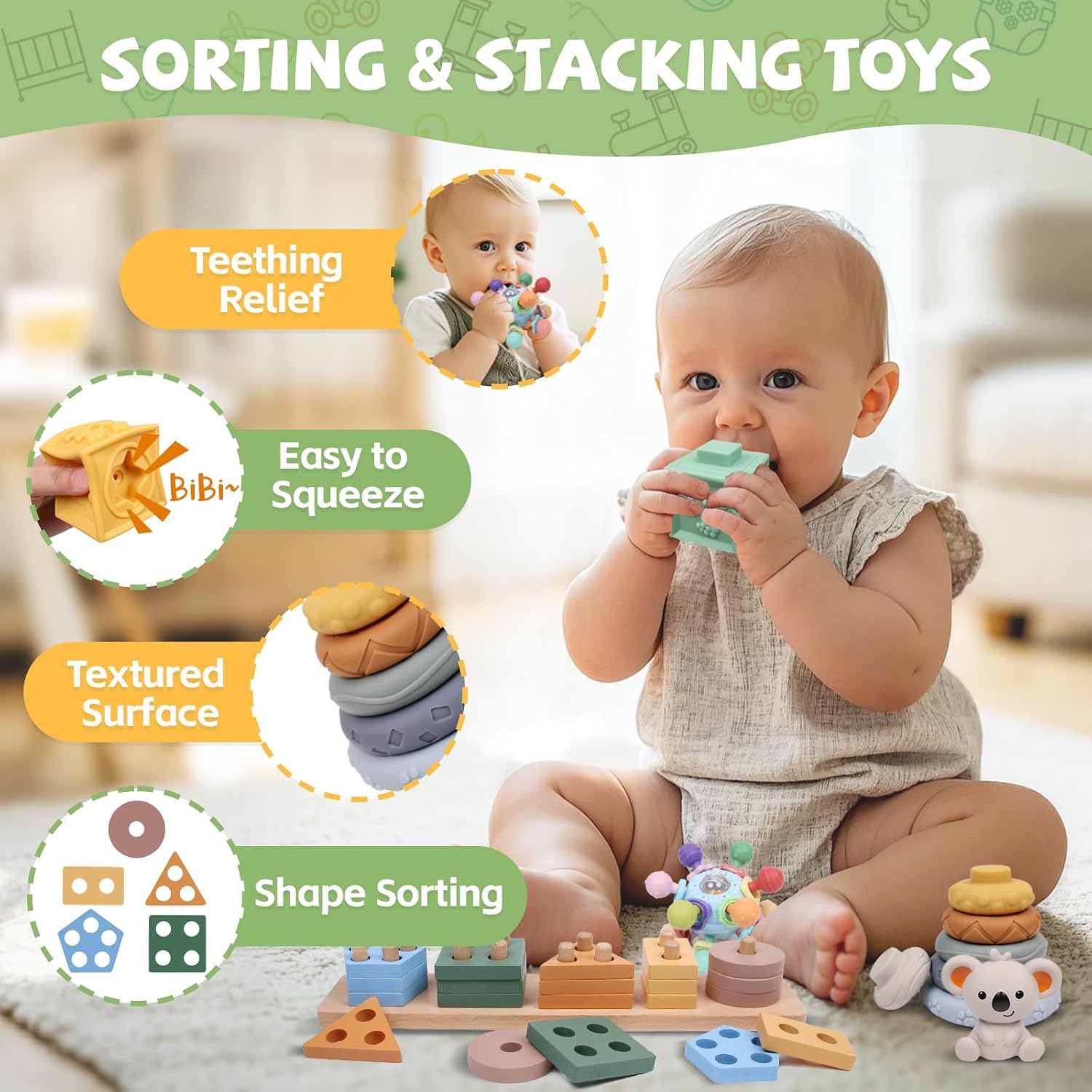 Thumbnail 3 de YHHYTOY 6-in-1 Montessori Baby Toys 6-12 Months