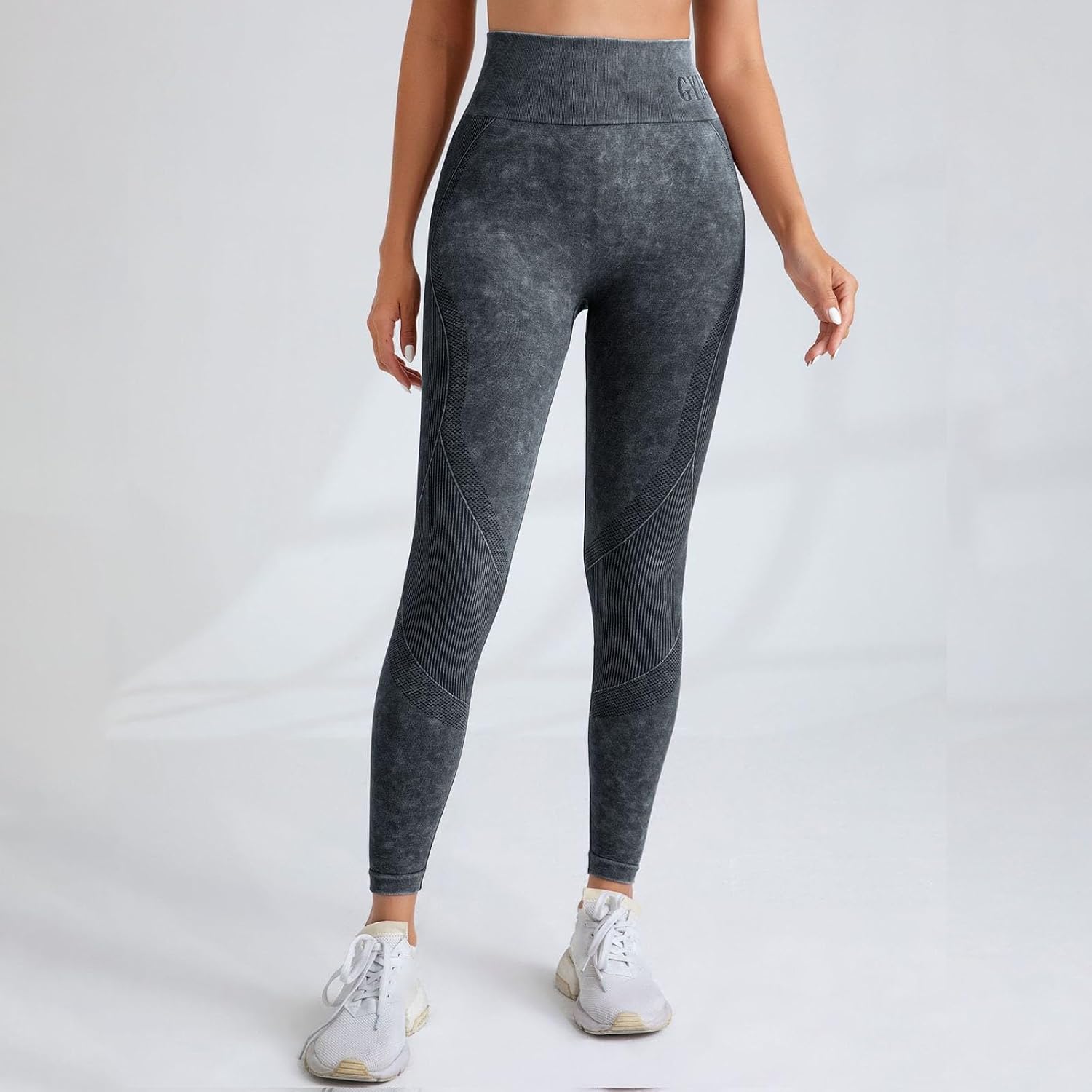 Detalle de riou Leggings 3D Anti-Cellulite: pantalon de sport haute compression pour femme