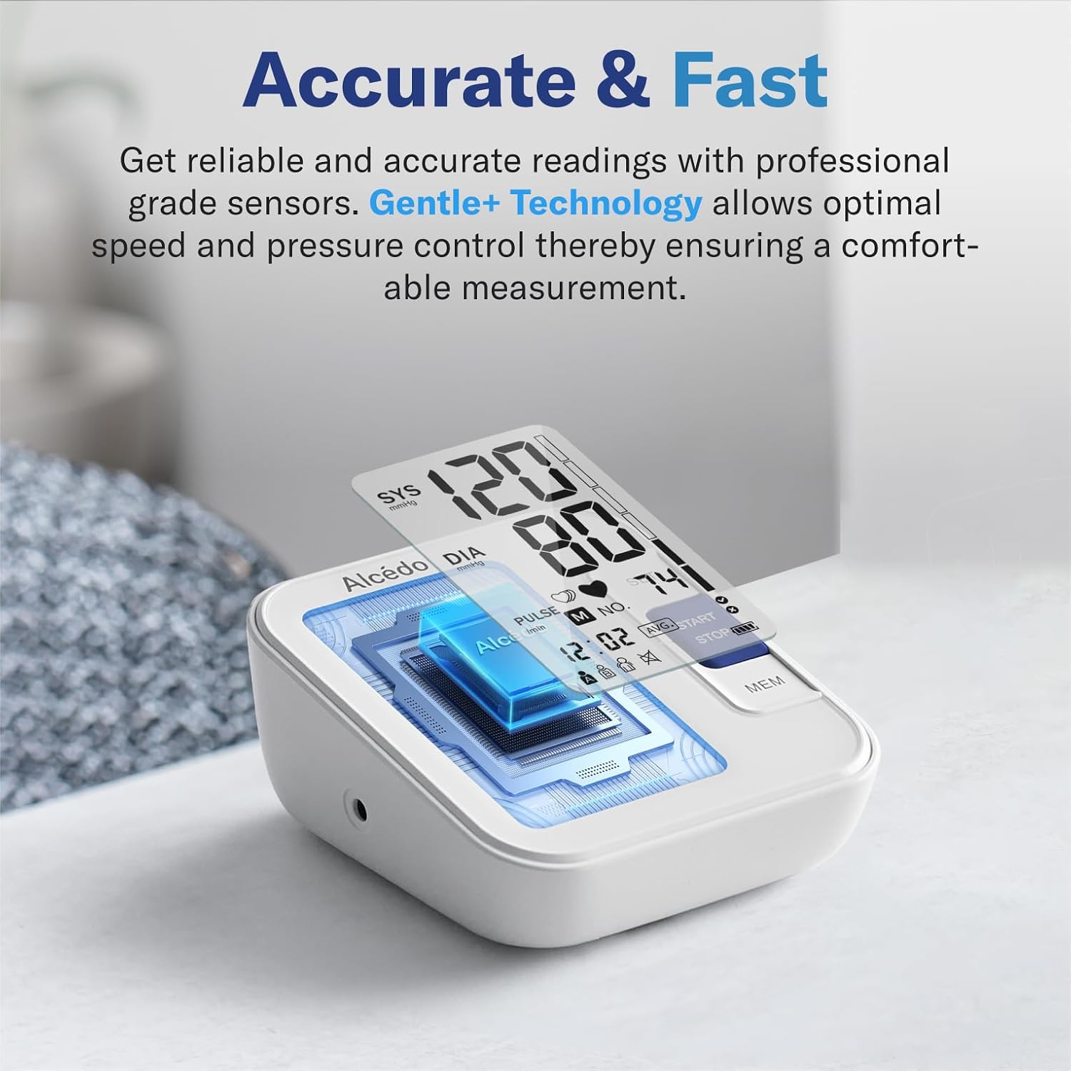 Detalle 2 de Alcedo Upper-Arm Blood Pressure Monitor, 8.7–16.5-Inch Cuff