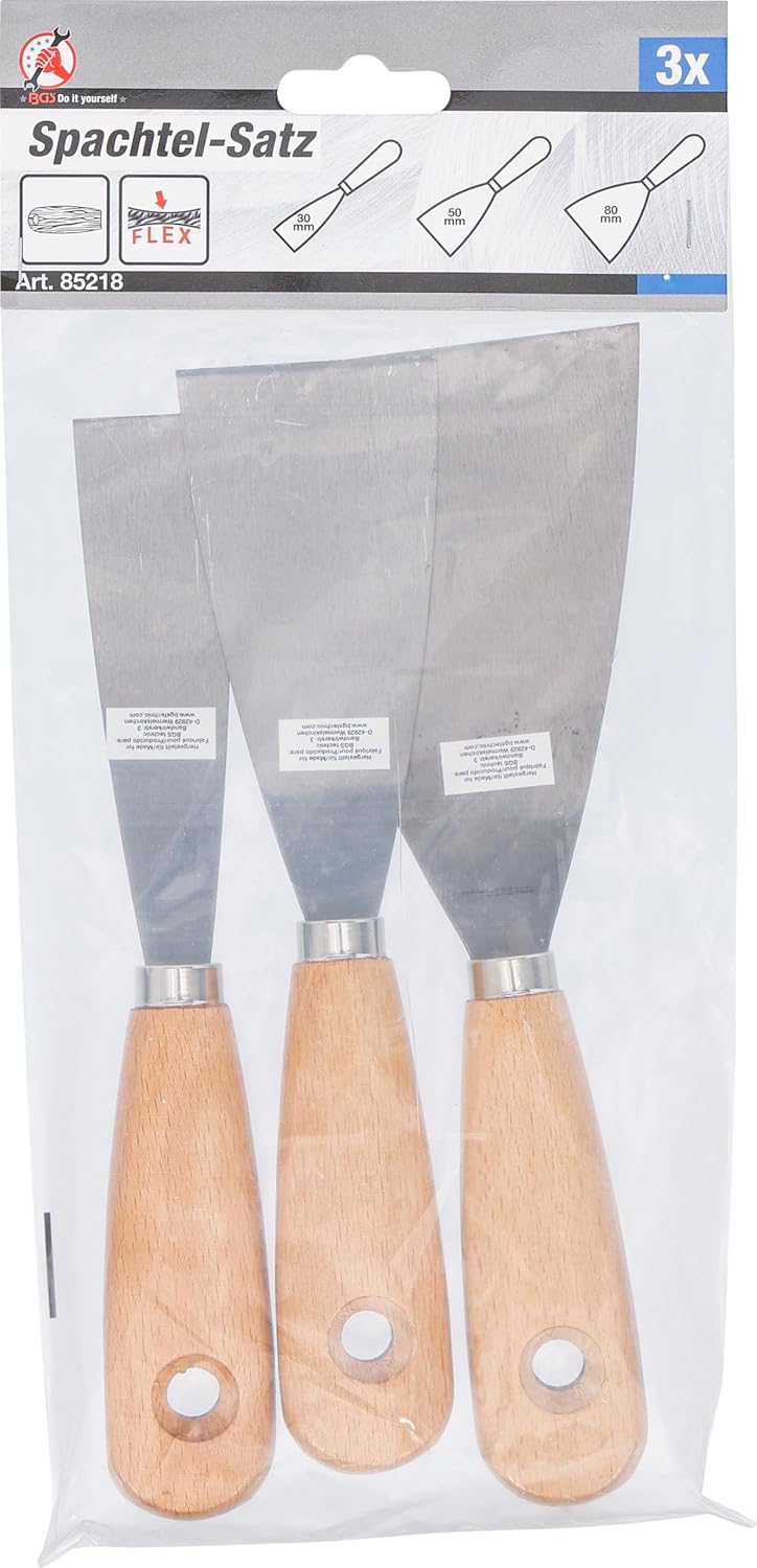 Thumbnail 3 de BGS DIY 85218 Spachtel-Set mit Holzgriffen (30/50/80 mm, 3-teilig)