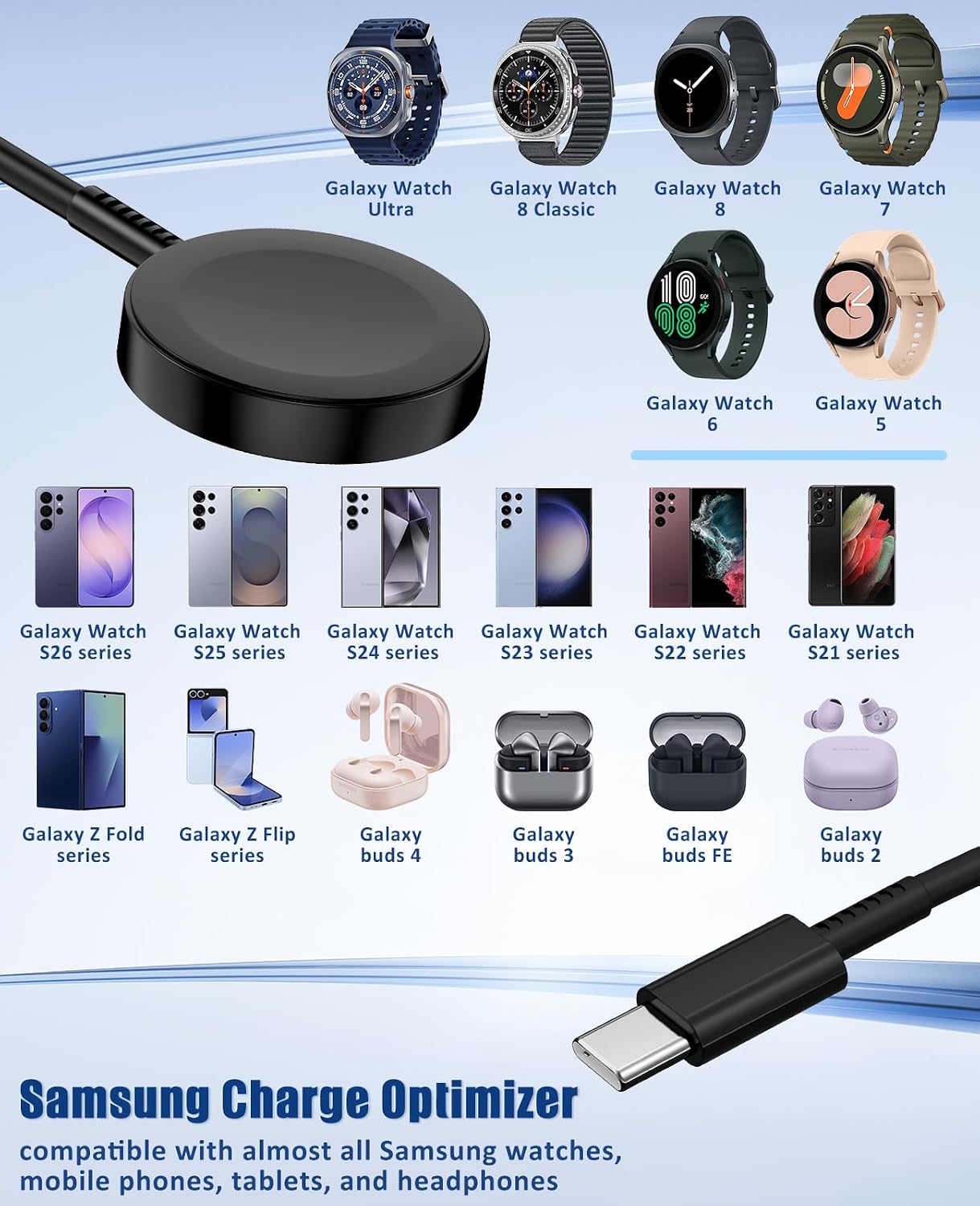 Thumbnail 6 de Hcoob 2-in-1 Galaxy Watch & Phone Charger (25W USB-C) for Samsung Watch Fast Charging