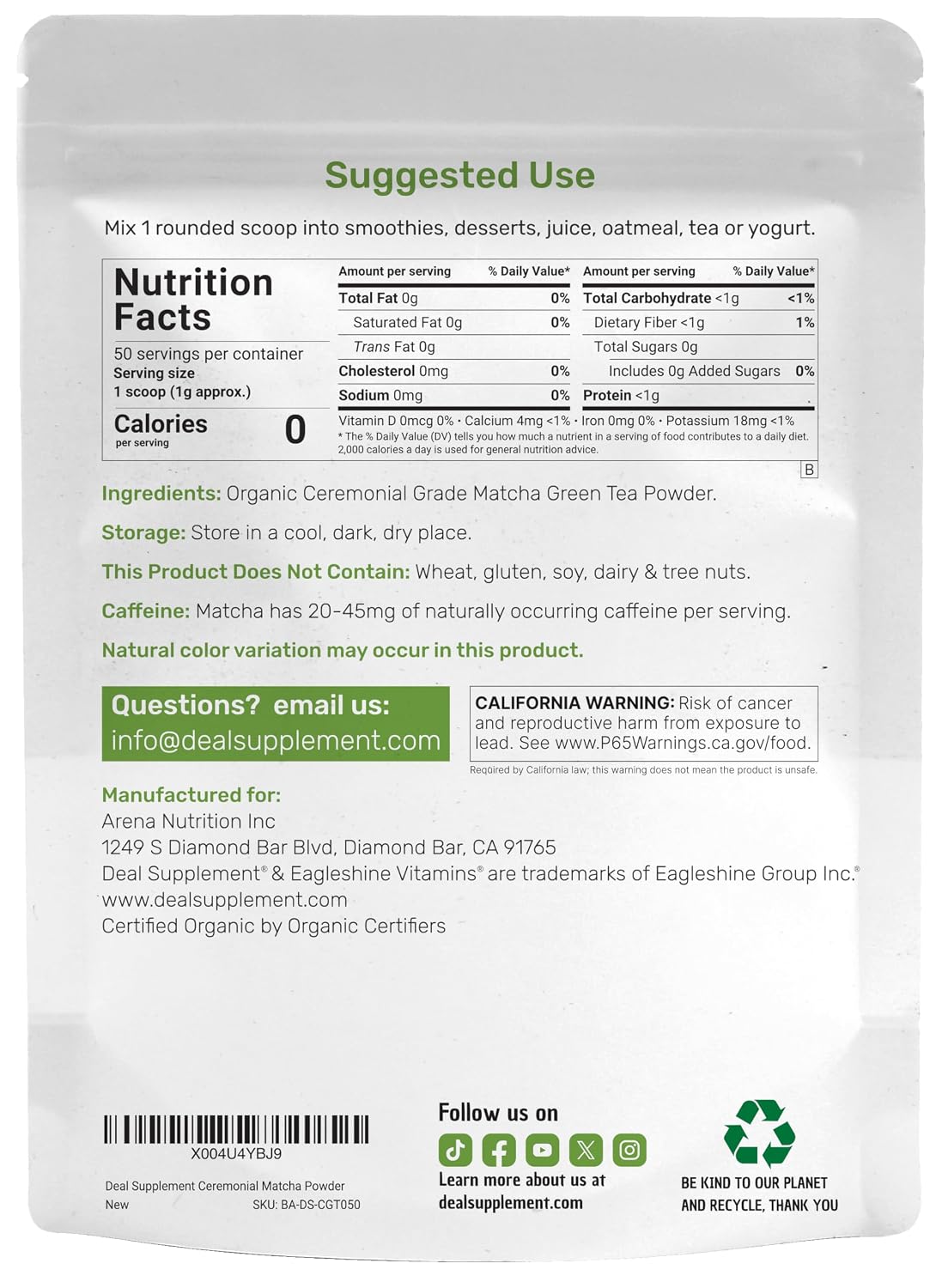 Detalle de Ceremonial Matcha Powder 50g