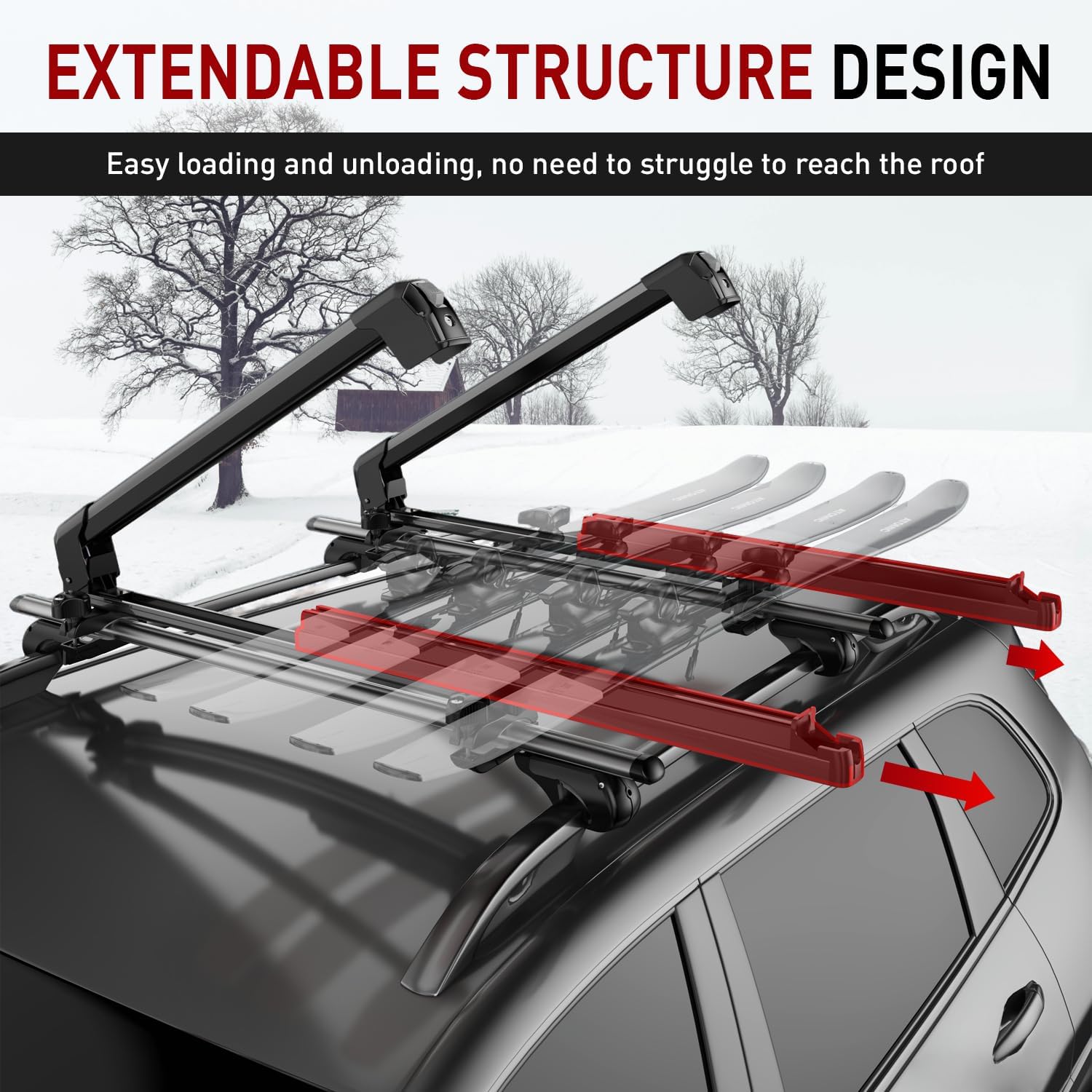 Detalle de CRINDAR Ski & Snowboard Roof Rack 27.5"
