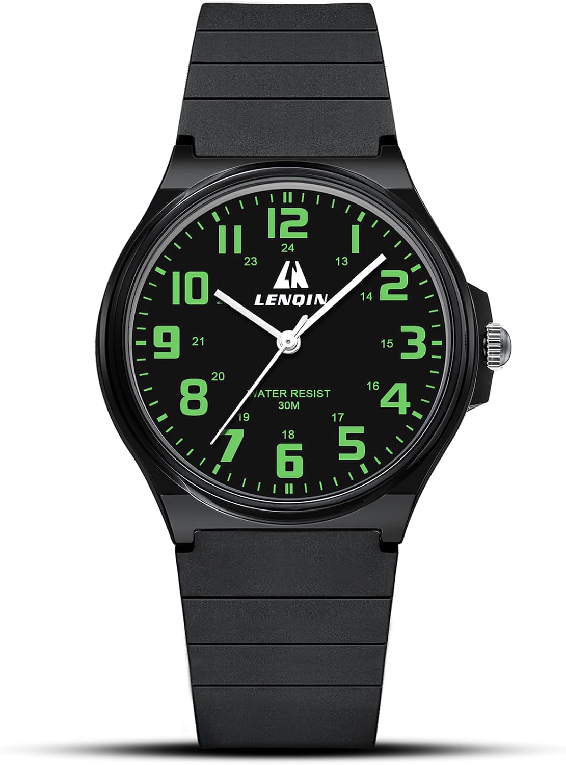 Detalle de LN LENQIN Herren Uhr Edelstahl Armbanduhr Analog Quarz – 30M wasserdicht