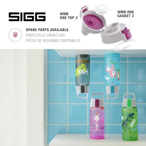 Detalle de SIGG Viva ONE Hearts Kinder Trinkflasche (0,5 L) – auslaufsicher, einhändig bedienbar, frei von Schadstoffen
