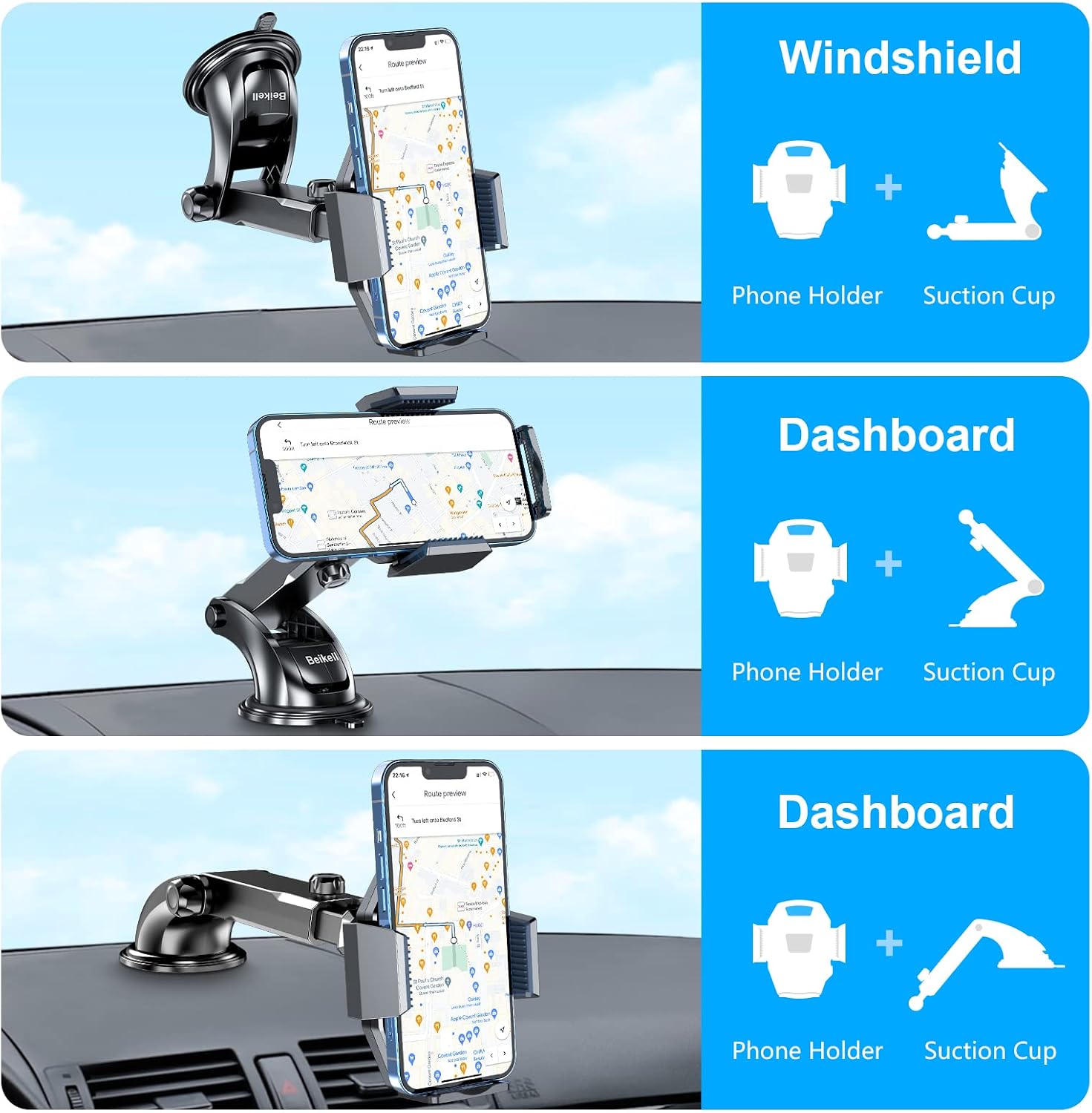 Detalle 2 de Beikell Handyhalterung Auto 360°
