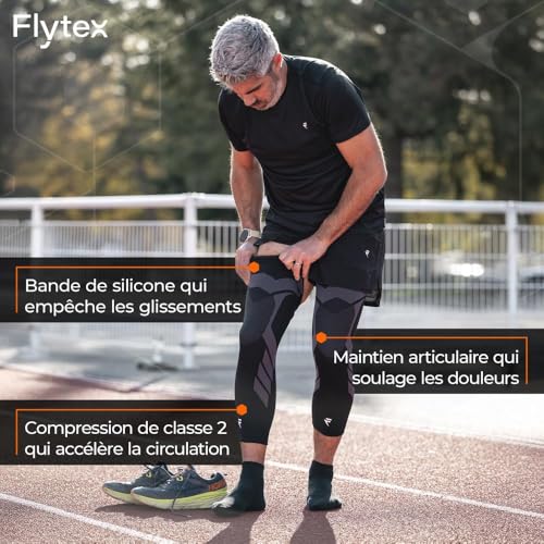 Thumbnail 2 de Flytex Maintiens de Compression V2 — GenouXL: Soulagement et Protection pour Running, Randonnée, Vélo et Fitness