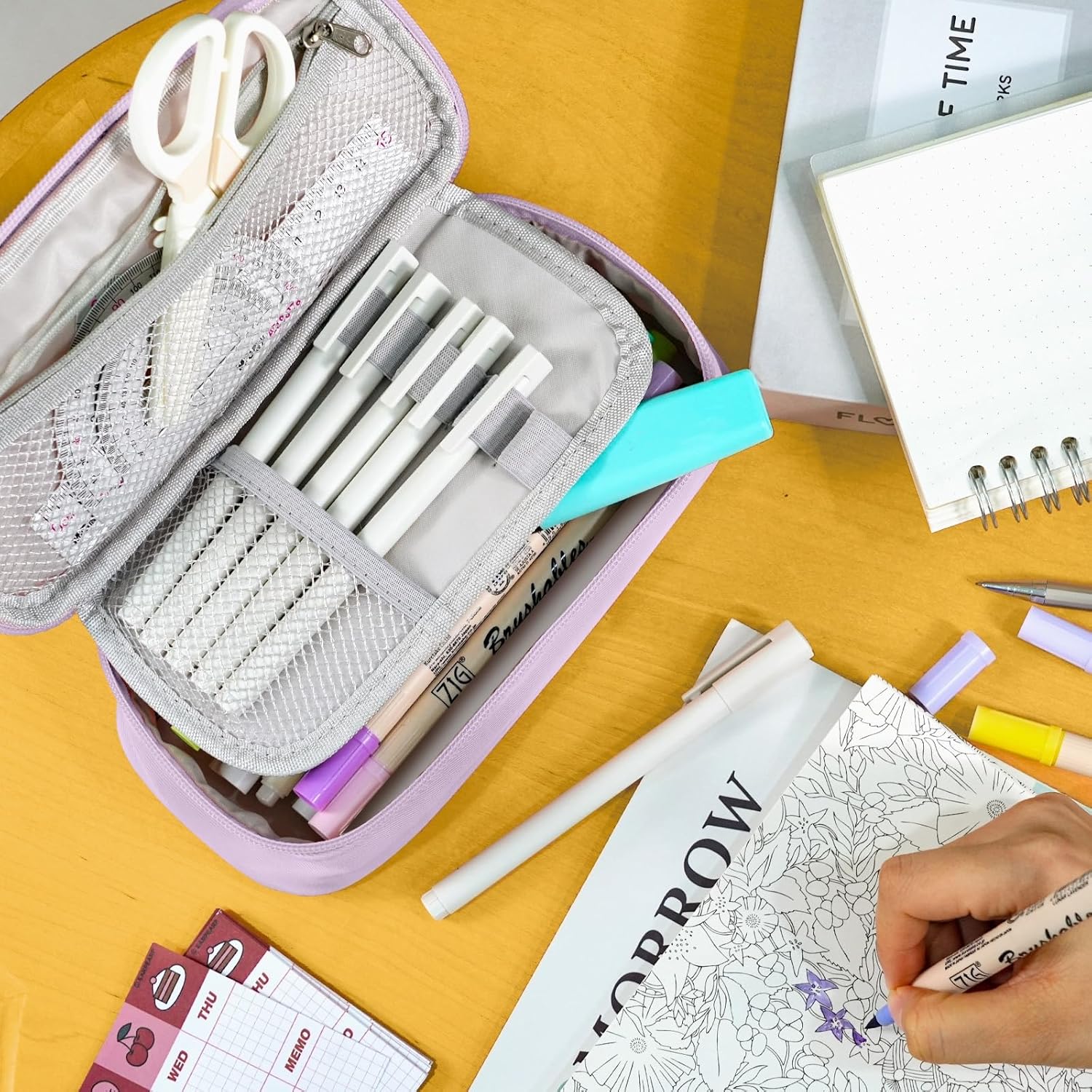 Thumbnail 5 de Wonsar Federmäppchen Mäppchen Federtasche Etui 4 Fach – vielseitig organisiert für Schule & Büro
