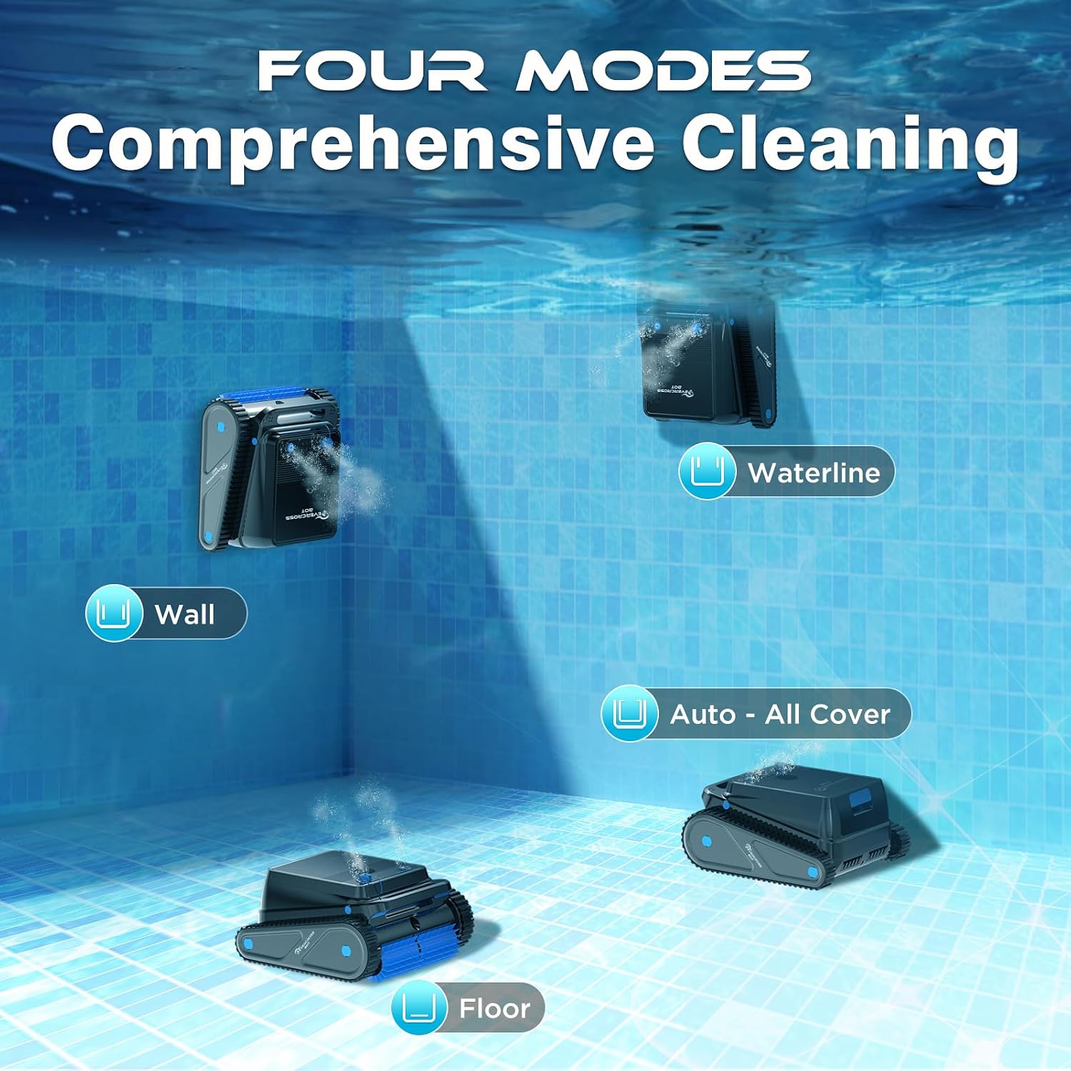 Thumbnail 1 de EVERCROSS BOT: Robot Piscina Senza Fili con App – Pulizia completa fondo, pareti e linea acqua fino a 200 m²