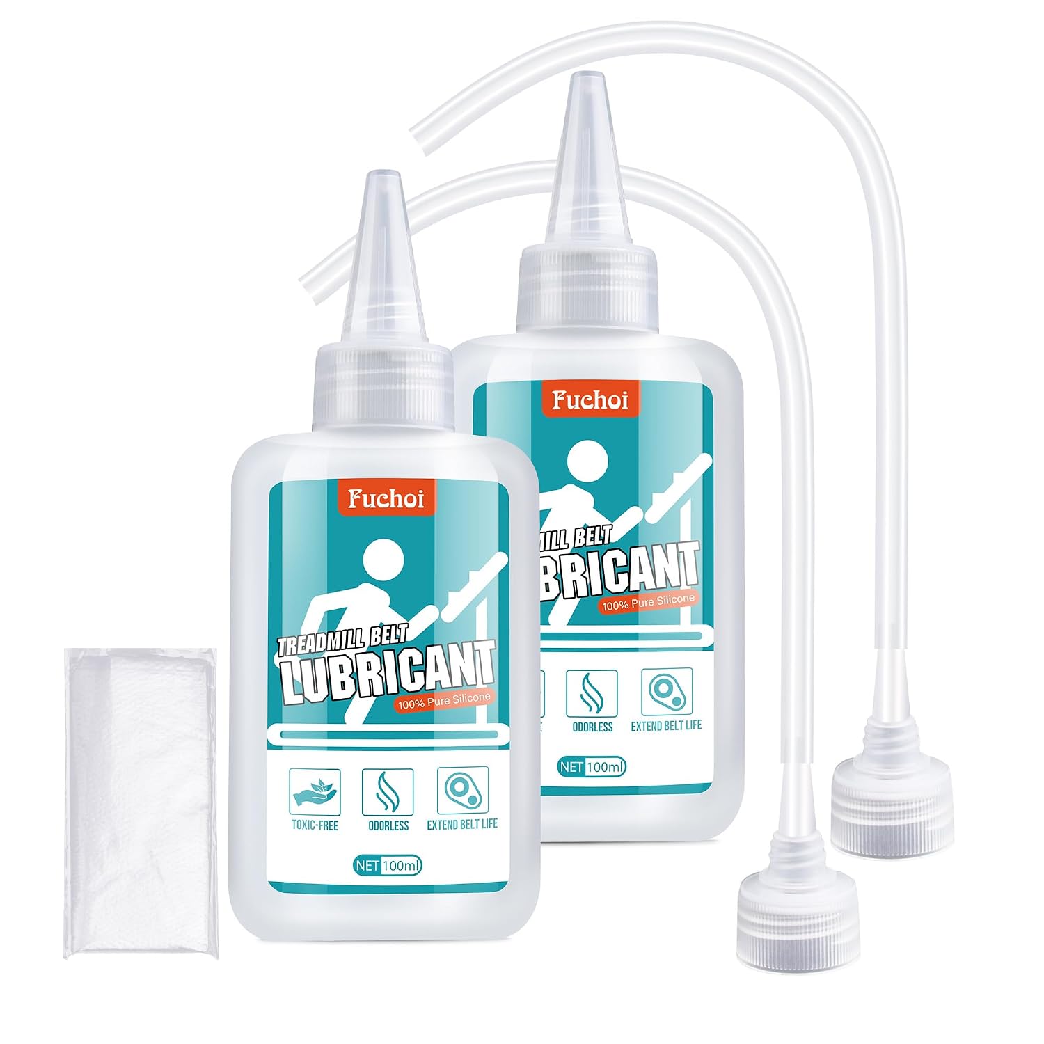 Detalle de Fuchoi silikonolja för löpband, 200 ml med applikatorrör