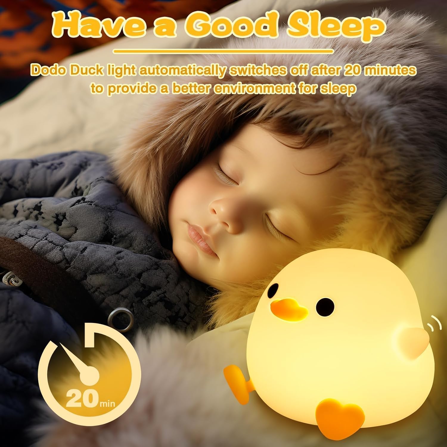 Detalle 2 de Wudyfei Duck Lamp: Dodo Duck Night Light for Nursery
