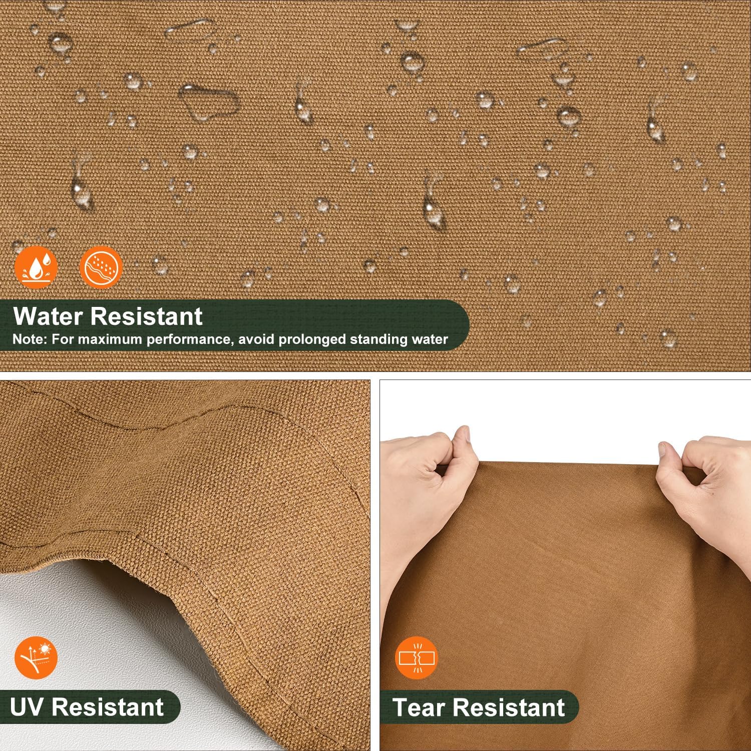 Detalle 2 de Patiobay Canvas Tarp 12x20 Feet - Heavy-Duty 12 oz Water Resistant with Rustproof Grommets