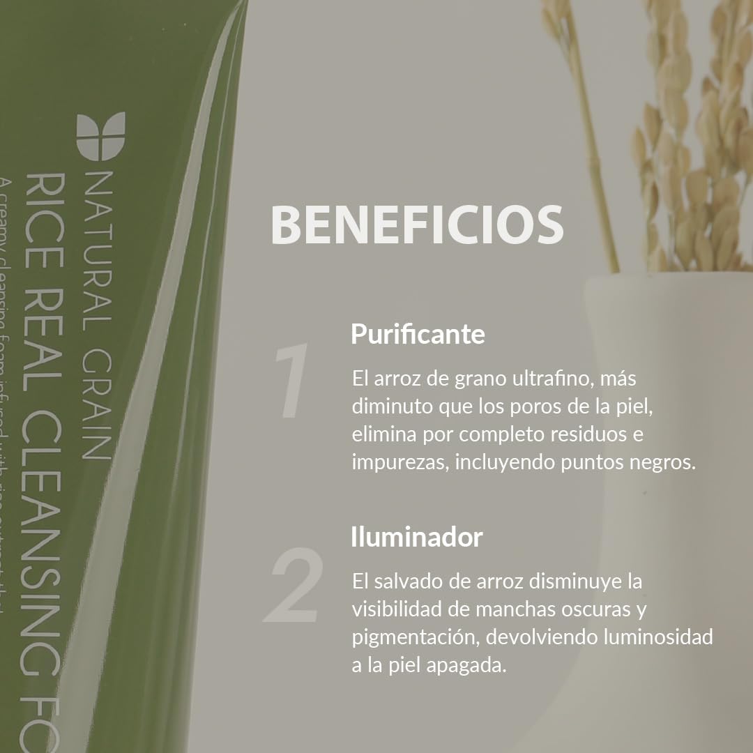 Detalle de MIZON RICE REAL CLEANSING FOAM 150ml limpiador facial