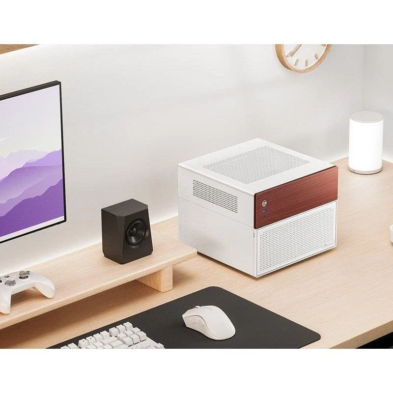 Thumbnail 2 de Jonsbo N4 WHITE: caja para PC micro torre ITX/micro ATX en blanco con acero y madera