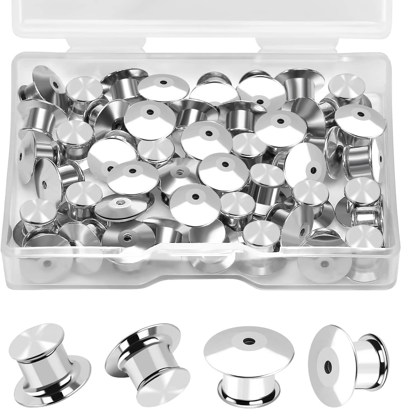 Detalle de Ceryvop Locking Pin Backs, 30-Pack