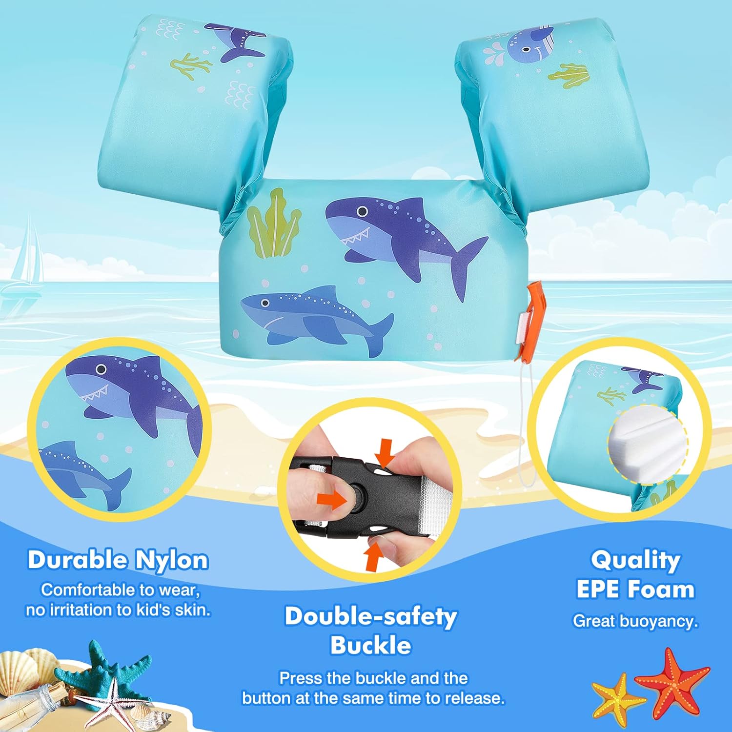 Thumbnail 2 de MoKo Swim Arm Bands for Kids 20-50 lbs