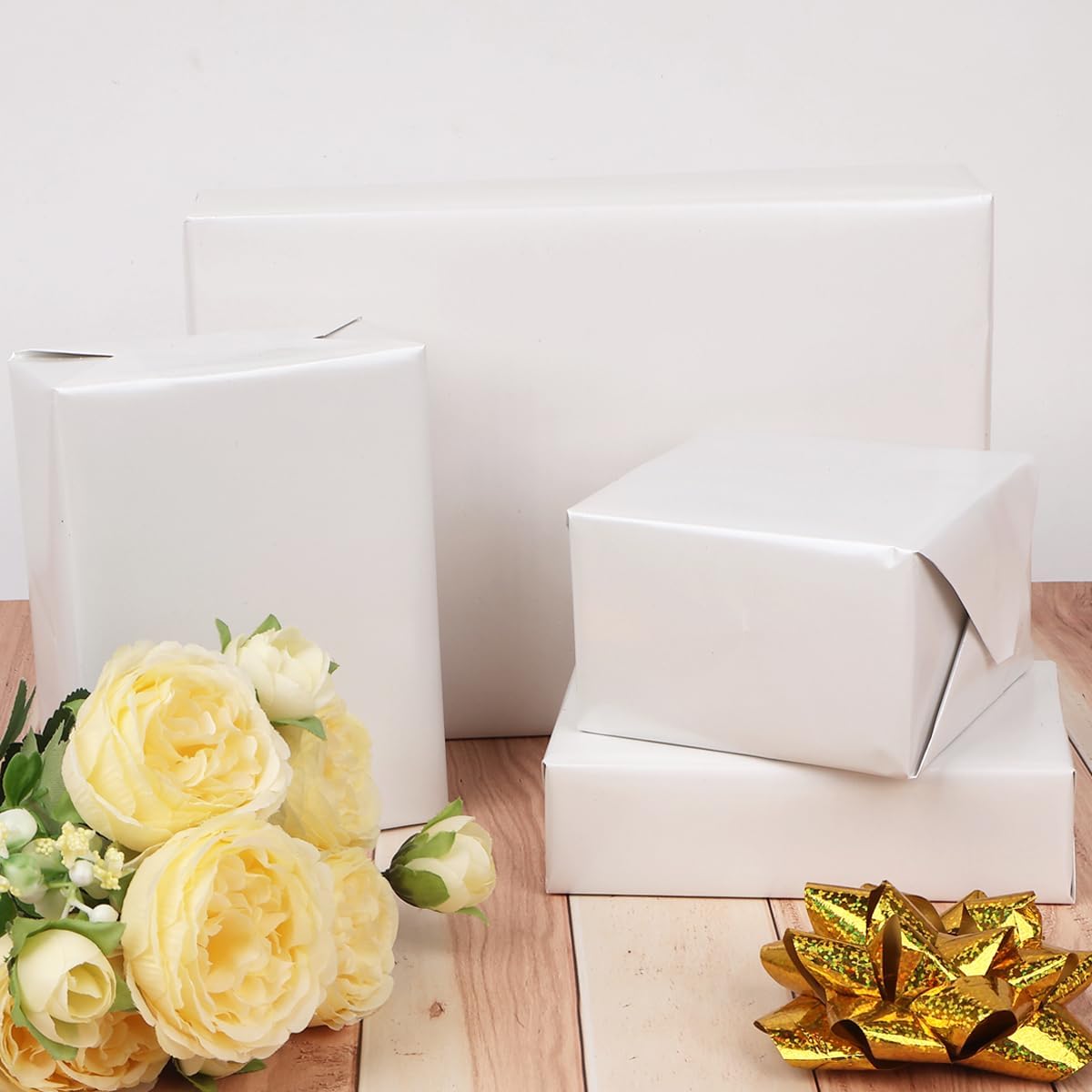 Detalle de HBell White wrapping paper roll 43cm