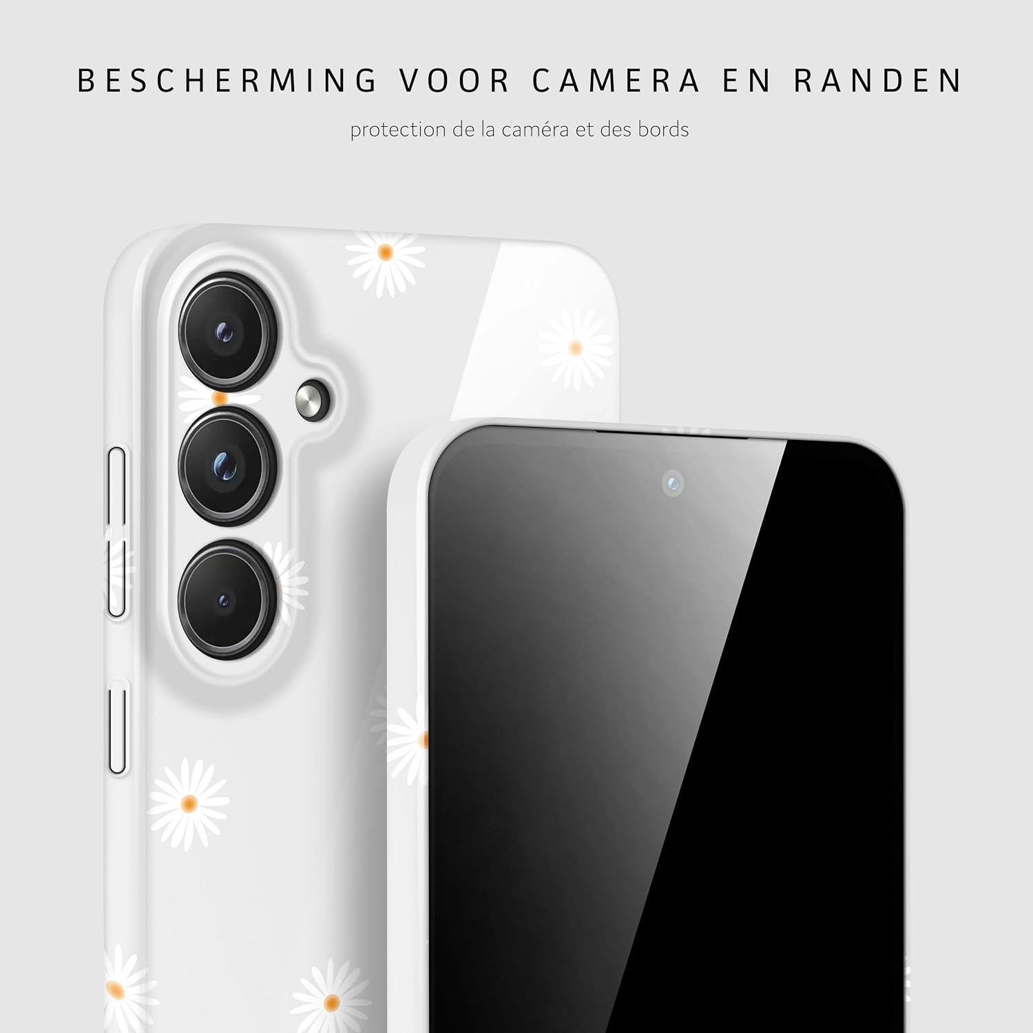 Detalle 2 de ONEFLOW Splash SPL-2333-DAISY-hoesje voor Samsung Galaxy A55 5G met stippen en camerabescherming