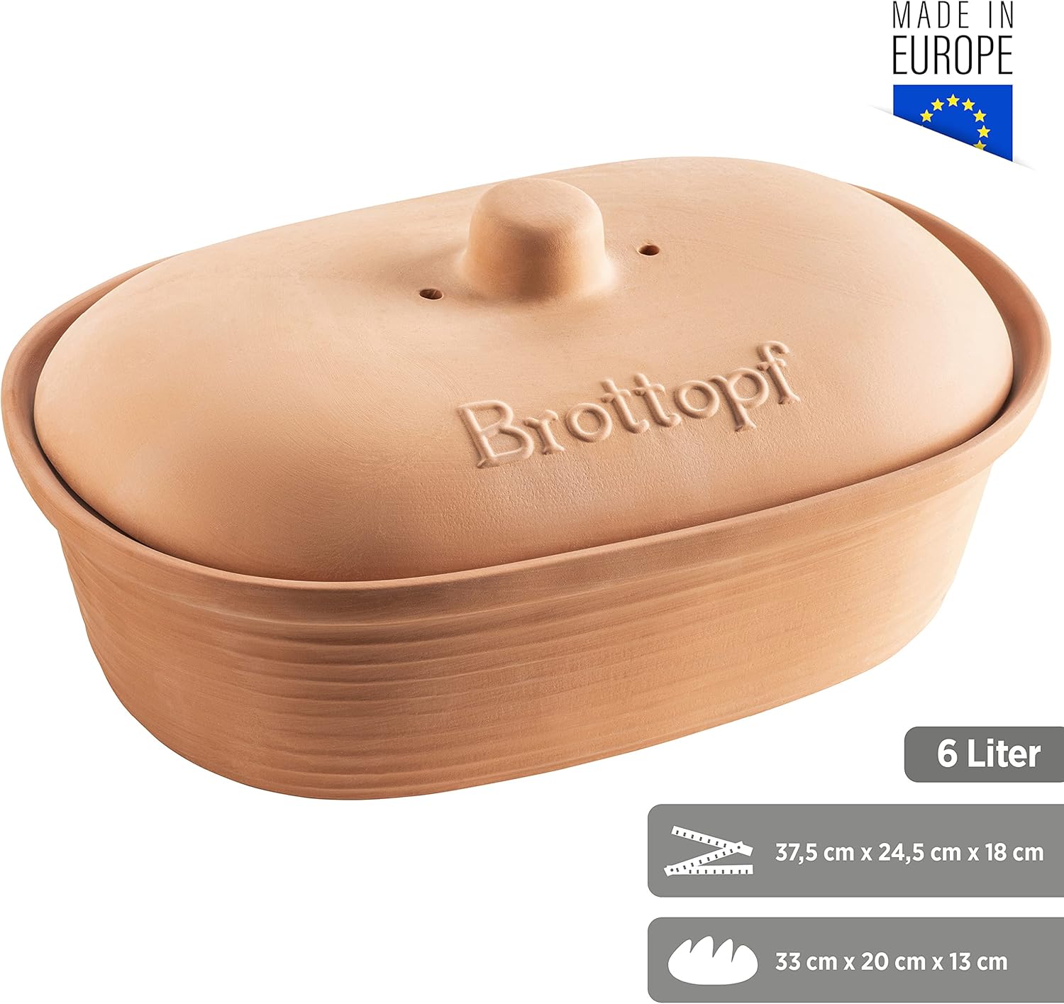 Detalle de MÄSER 931996 Brottopf oval 6 L 🥖