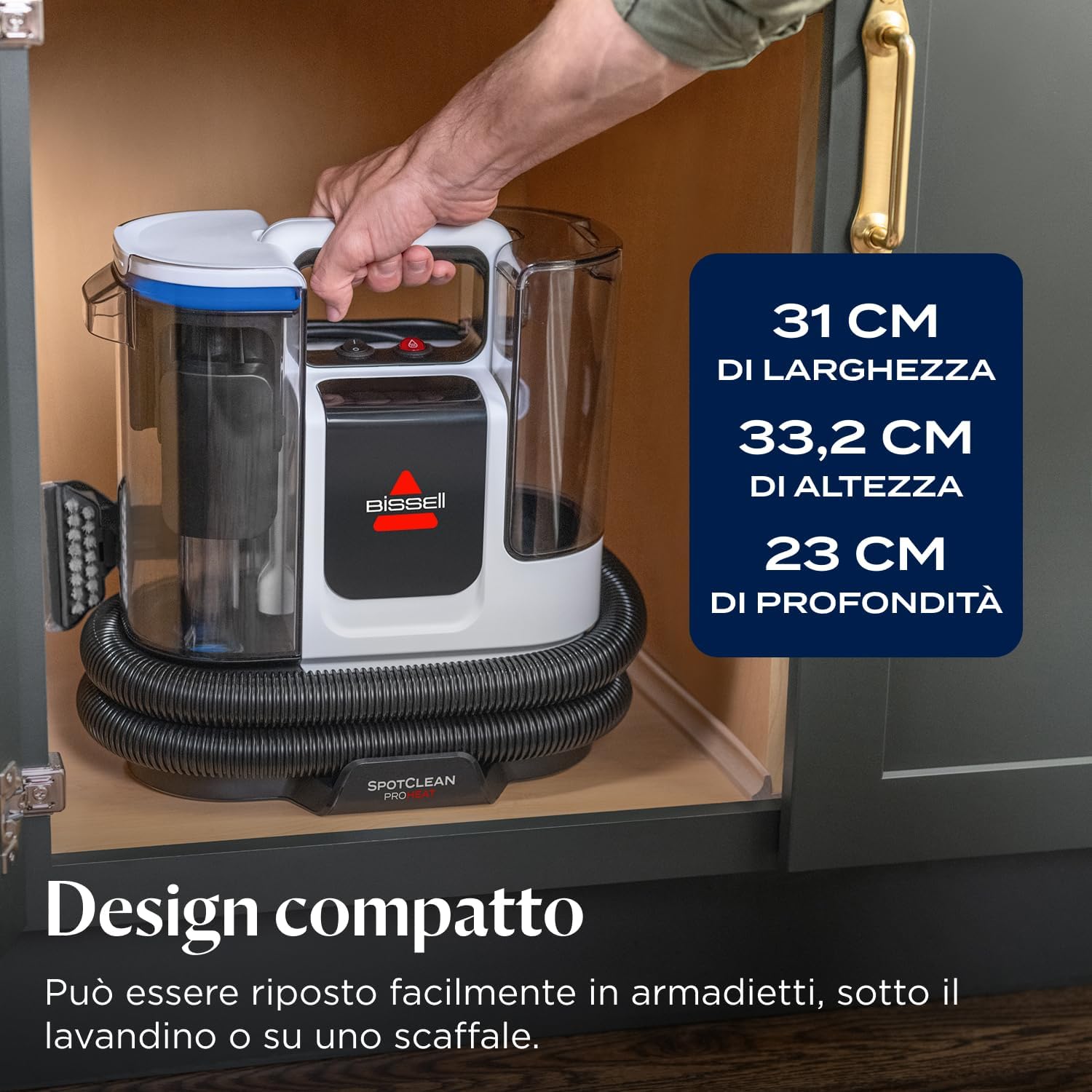 Detalle de BISSELL SpotClean ProHeat Advanced 3924N – Lavatappeti e pulitore per tappezzeria con calore attivo