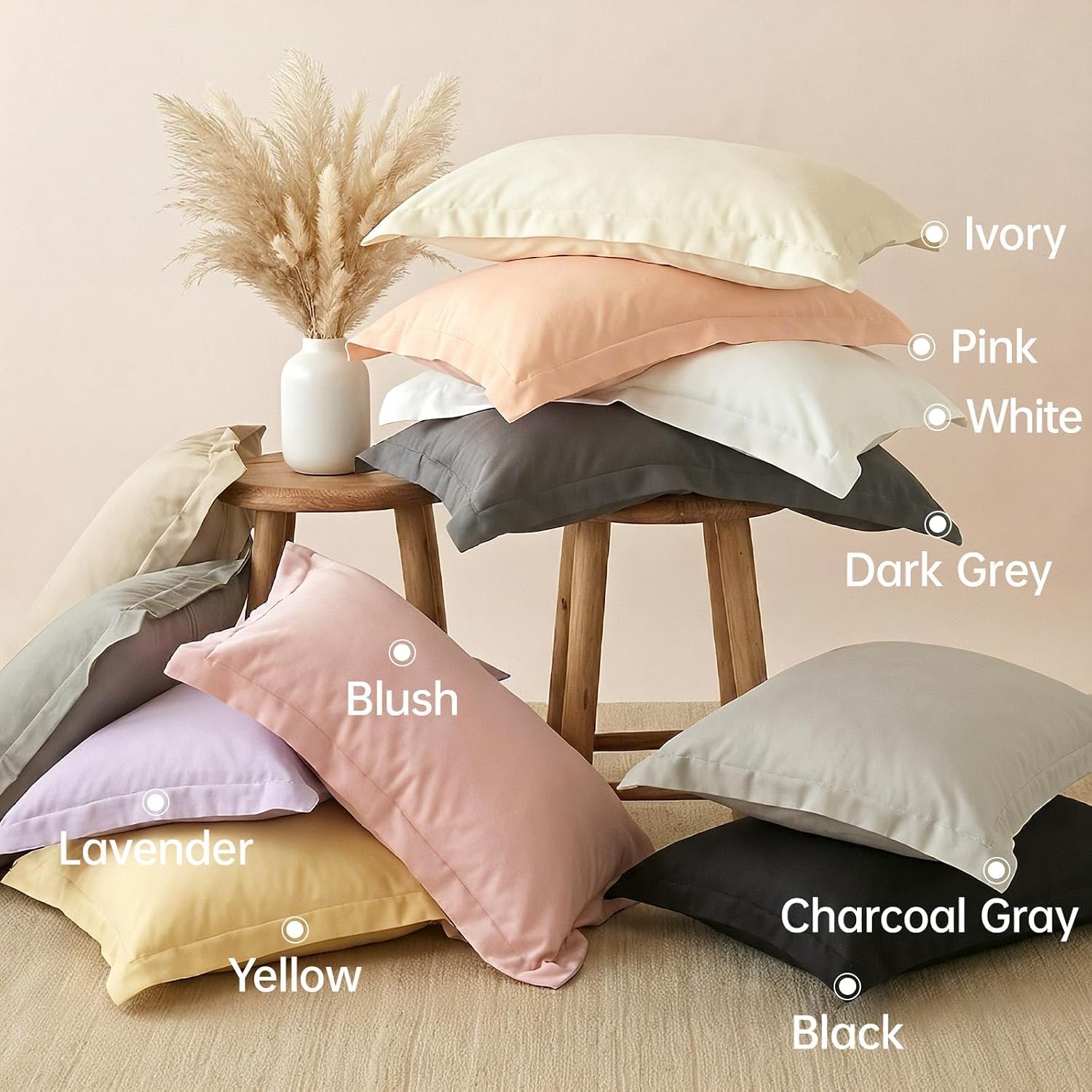 Thumbnail 6 de MUXHOMO Beige Full Comforter Set — All Season Ultra-Soft Down Alternative Bedding, 3-Piece